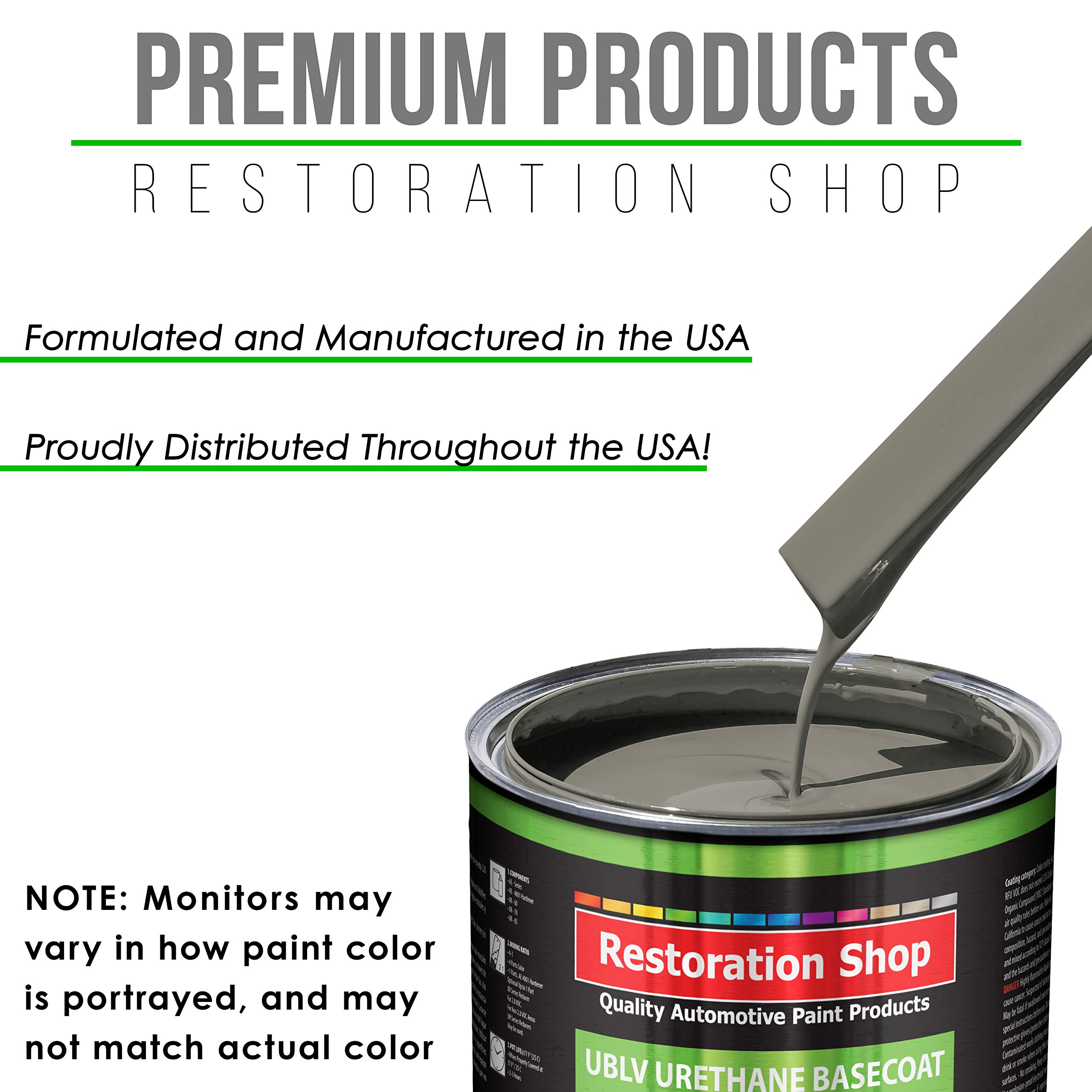 Dove Gray Low VOC Urethane Basecoat Auto Paint - Quart Size - Professional High Gloss Automotive Refinish Coating for Cars & Trucks | Perfect for Vehicle Restoration & Touch-Up Projects