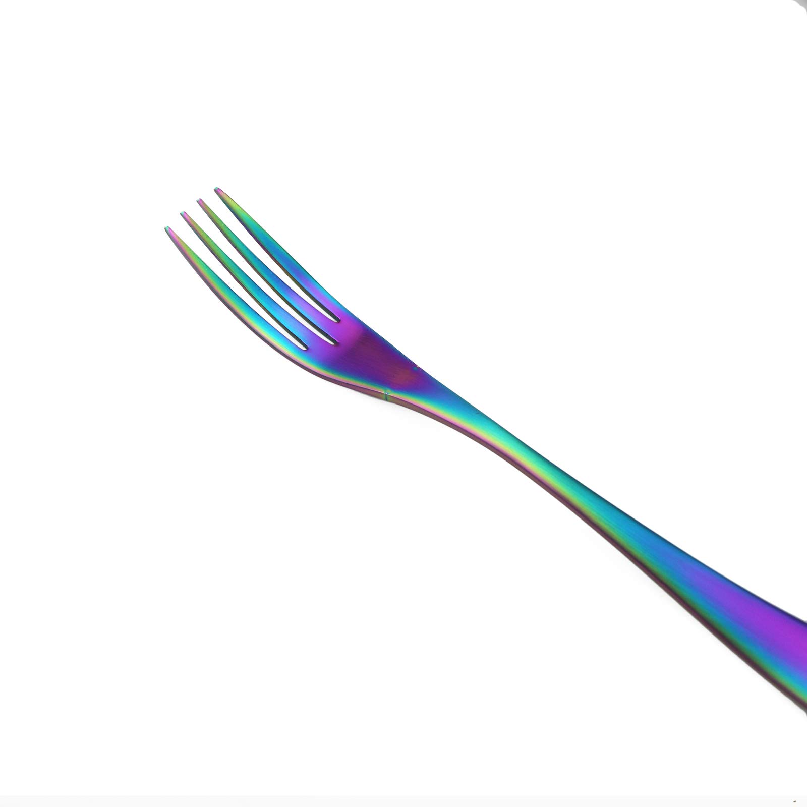 Gugrida 28-Piece 18/10 Stainless Steel Flatware Set - Luxury Matte Rainbow Silverware for 4, Knife Fork Spoon Set, Dishwasher Safe, Elegant Dinnerware for Parties, Weddings & Daily Dining