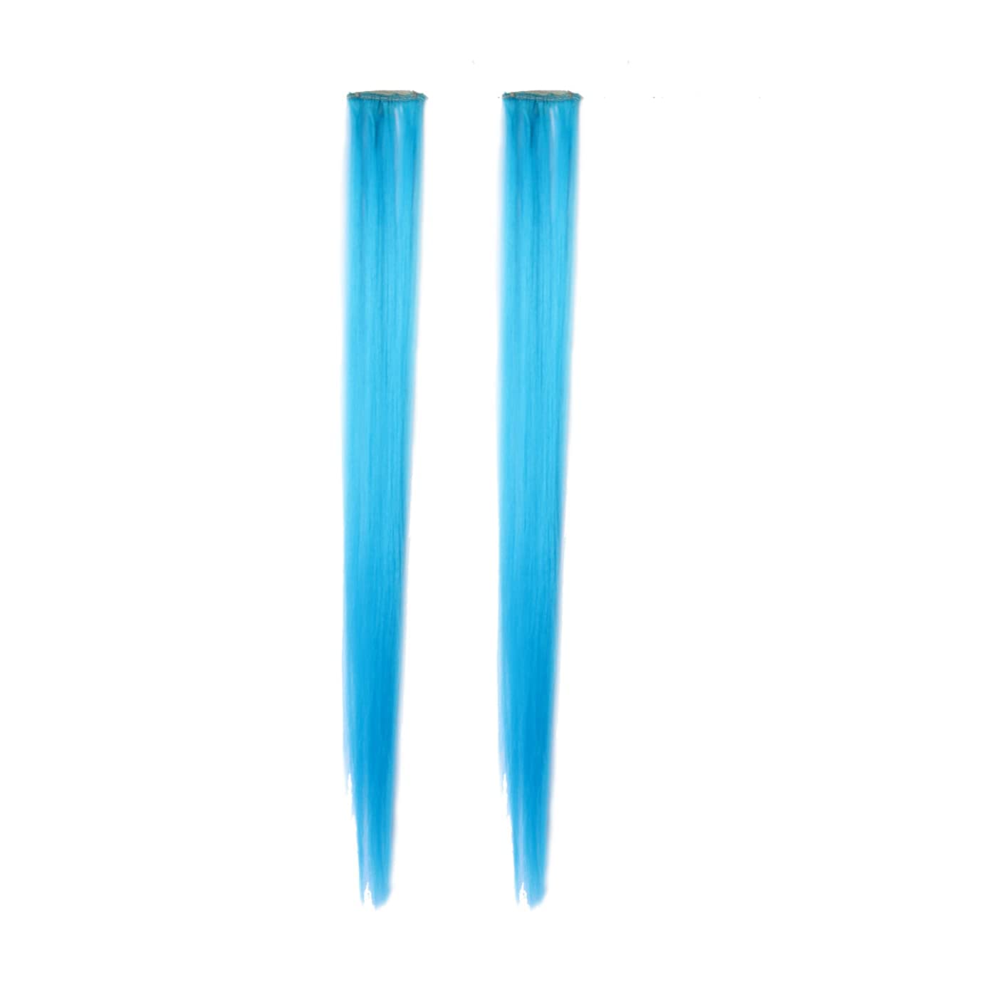 Wizme Clip-In Hair Extensions for Women - Set of 2 Colored Hair Pieces (Pack of 1) - Perfect for Volume, Length & Styling for Parties, Weddings & Daily Wear