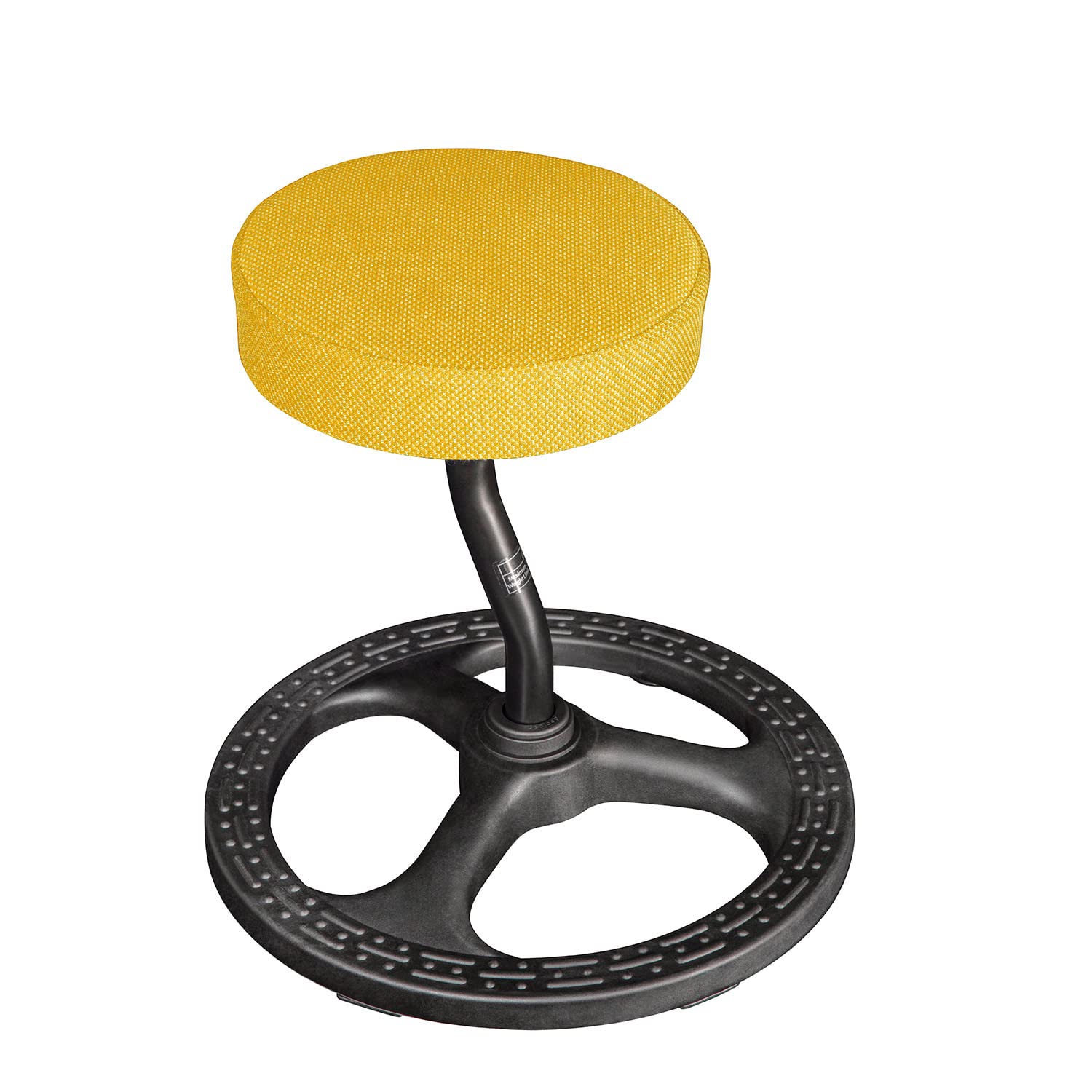 Active Sitting Stool for Stability & Balance - Non-Slip Base & Washable Cover - Perfect for ADHD, Yoga, Office & School Use - Yellow Gold Fitness Seat for Improved Posture & Focus