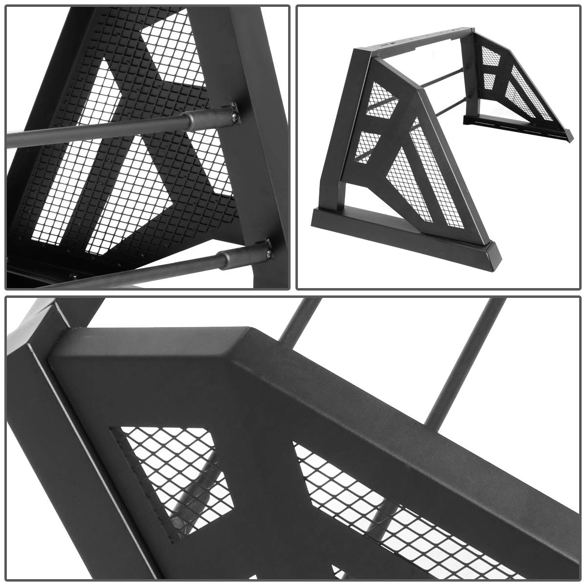 DNA MOTORING TCRB-003 Aluminum Truck Bed Chase Rack Roll Bar - Compatible with 1999-2017 Ford F-250 SD F-350 SD F-450 SD Styleside Beds | Heavy-Duty Off-Road Protection for Pickup Trucks | Perfect for Overlanding, Work & Adventure