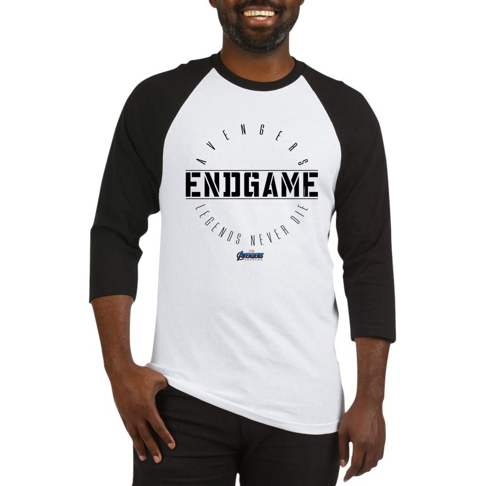 Marvel Avengers Endgame Logo Baseball Tee - Funny Superhero Movie Quote T-Shirt for Men & Women - Casual Wear, Cosplay & Comic Con Events