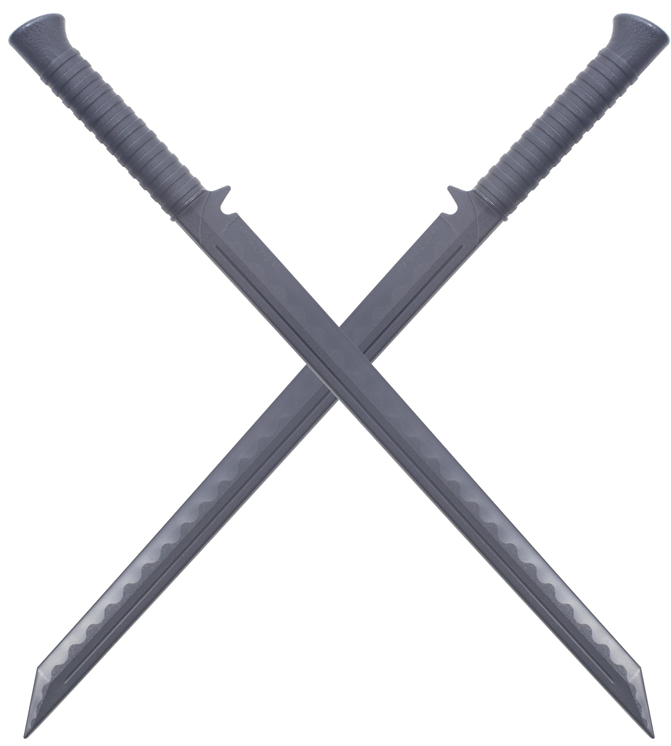 2 Pack Plastic Ninjato Swords - 70cm Polypropylene Training Swords for Ninja & Martial Arts Practice - Perfect for Cosplay, LARP, and Combat Training