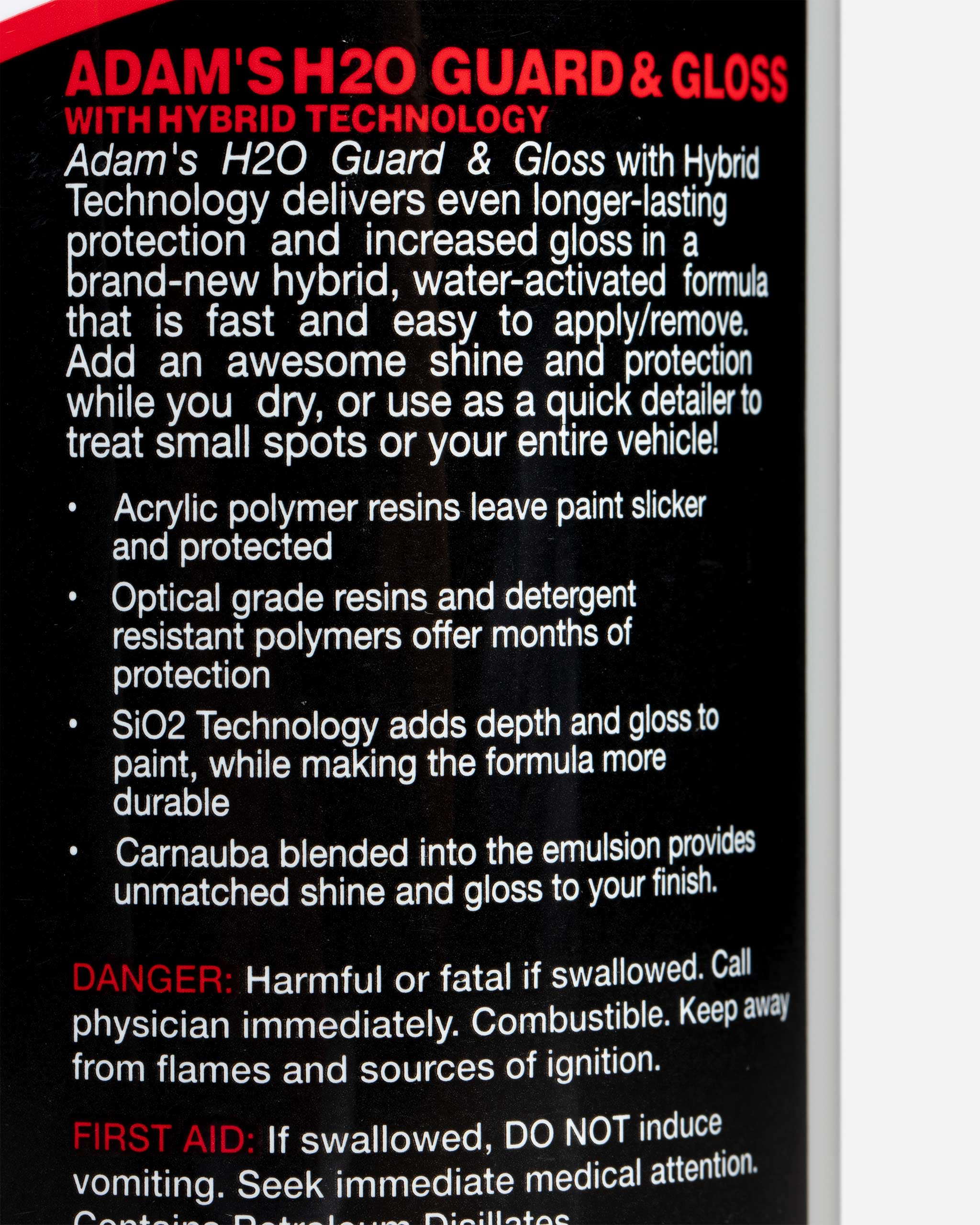 Adam's H2O Guard & Gloss - Premium Car Wax & Sealant for Long-Lasting Shine & Protection - Perfect for Detailing, Car Shows & Daily Driving