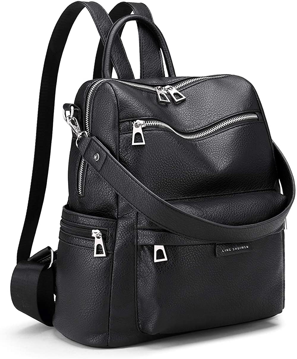 TrueArch Kayla Stylish Vegan Leather Backpack & Purse for Women - Waterproof Laptop Backpack for College, Work & Travel | Durable Multipurpose Shoulder Bag for Women & Girls | Perfect Gift Idea for Students & Professionals