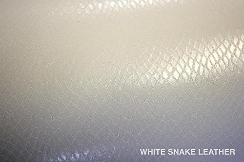 VViViD XPO White Snake Skin Leather Vinyl Wrap Roll - 25ft x 5ft Self-Adhesive Car Wrap with Air Release Technology for Vehicle, Furniture & DIY Projects - Easy to Install, Durable & Waterproof Vinyl Film