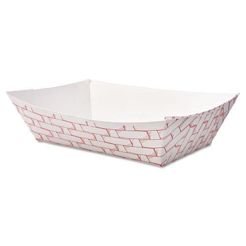 BWK30LAG200 - 50 Pack Eco-Friendly Kraft Paper Food Baskets for Takeout, Picnics & Parties | Disposable Serving Trays for Burgers, Fries & Snacks | Restaurant & Catering Supplies