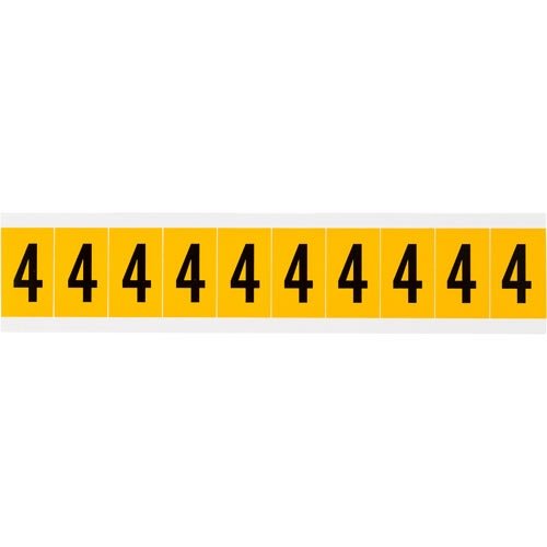 Brady 1530-4 15 Series Indoor/Outdoor Number & Letter Cards - Pack of 50 - Durable Weatherproof Labels for Warehouse, Factory & Equipment Identification