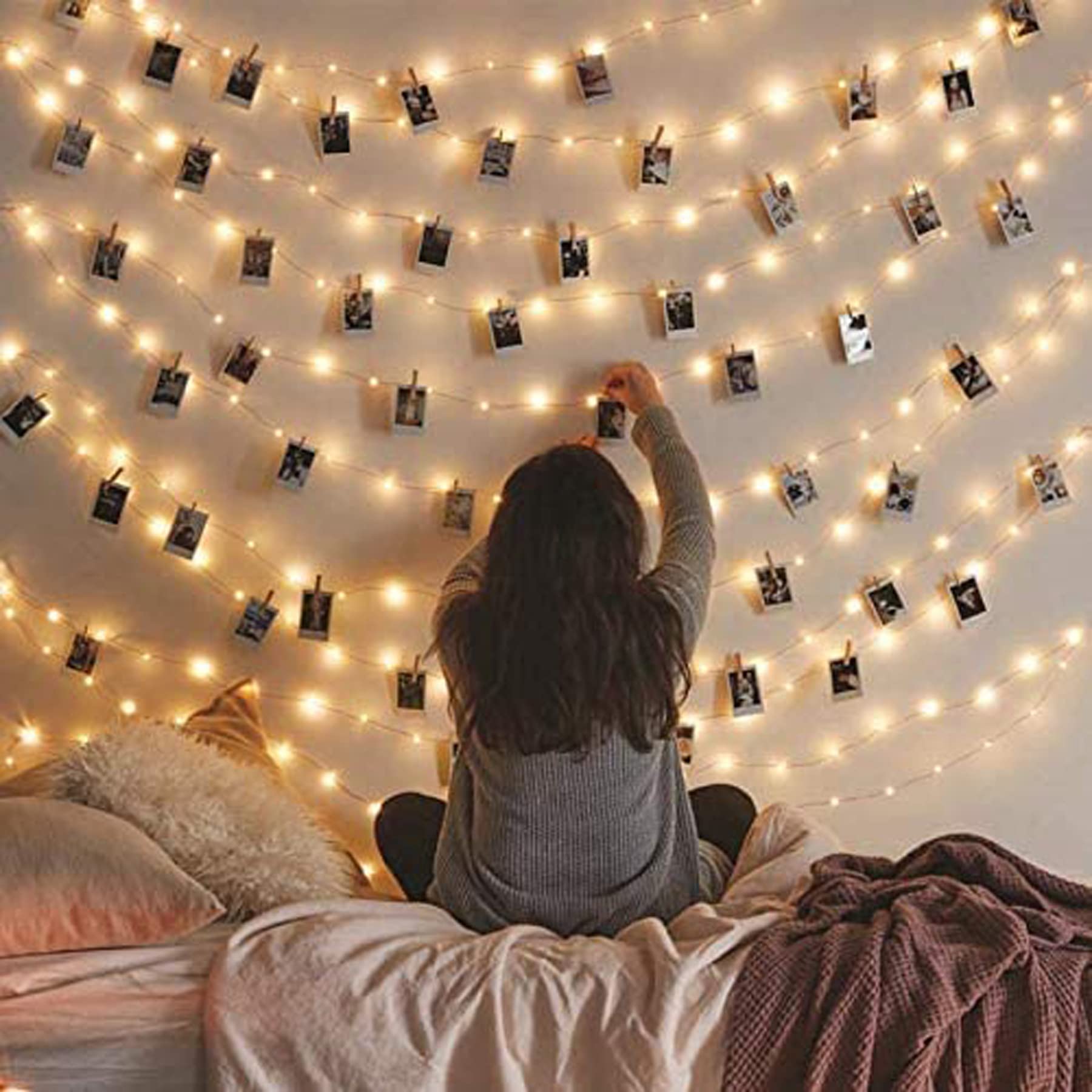 Vont Starry Fairy Lights - 66FT 200 LED USB Powered String Lights for Bedroom, Wall, Patio Decor | Bendable Copper Wire Twinkle Lights for Indoor & Outdoor Use | Perfect for Tapestry Lighting, Wedding Decor, Garden Party & Cozy Ambiance