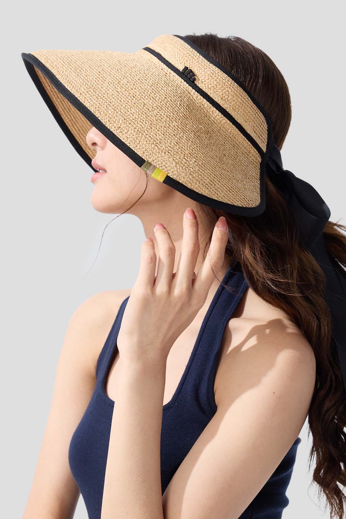 UPF50+ Twist Roll Up Sun Straw Hat for Women - Foldable Wide Brim Beach Hat for Outdoor, Travel & Summer Activities