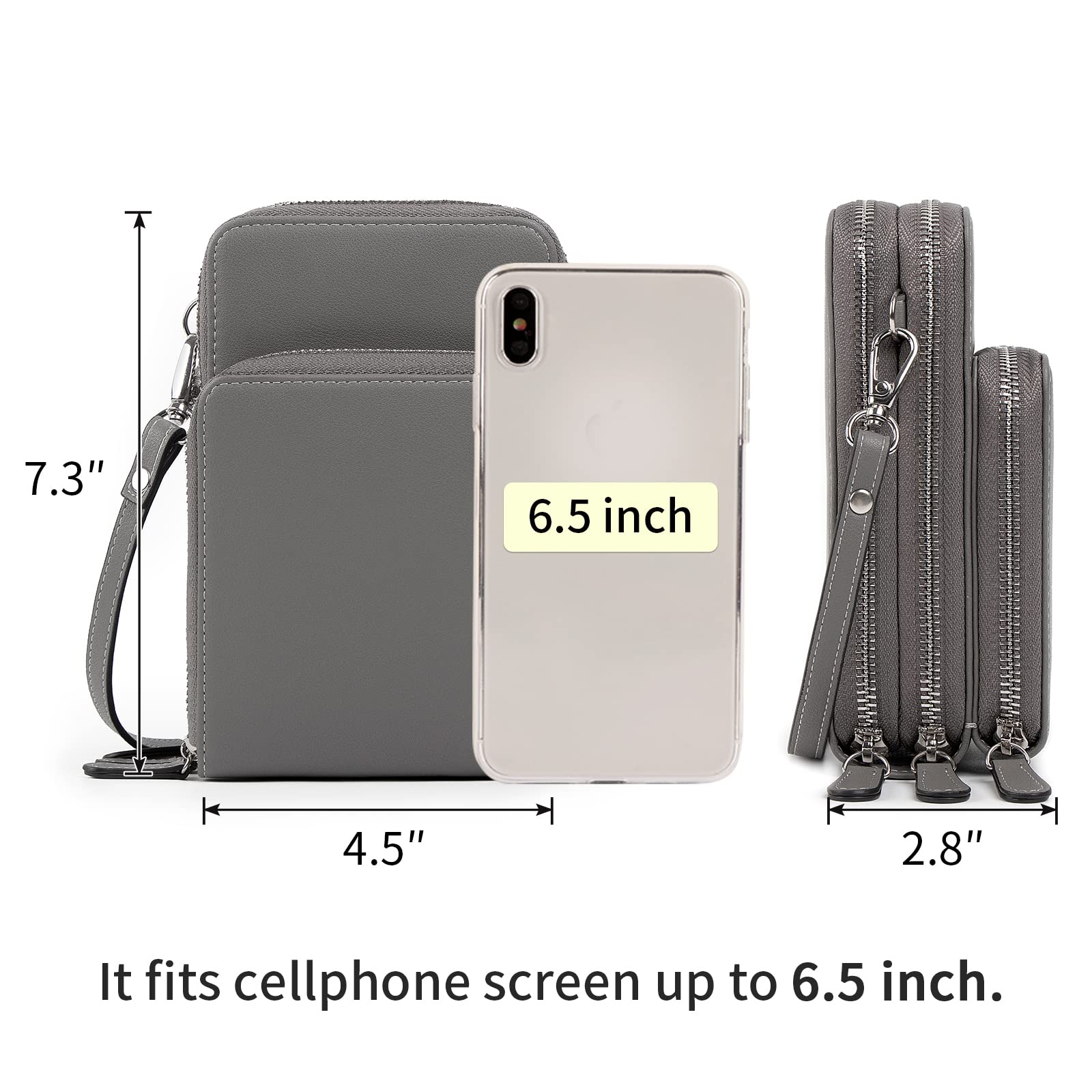 Pearl Angeli RFID Blocking Small Crossbody Bag for Women - Mini Phone Wallet Purse with Adjustable Shoulder Strap | Perfect for Travel, Shopping & Everyday Use