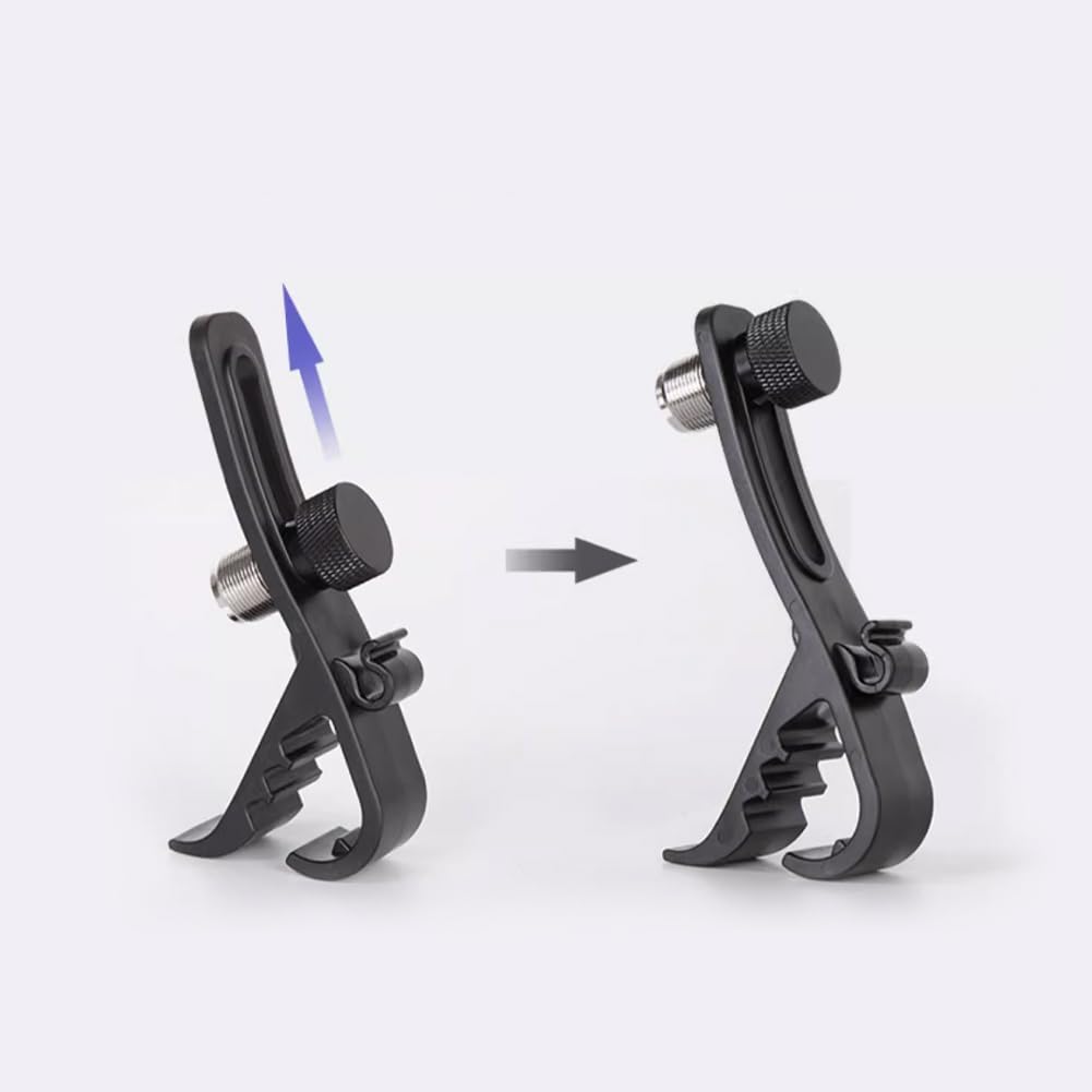 4PCS Shockproof Drum Mic Clips - Adjustable Universal Mic Stand Holder for Live Performances & Studio Recording
