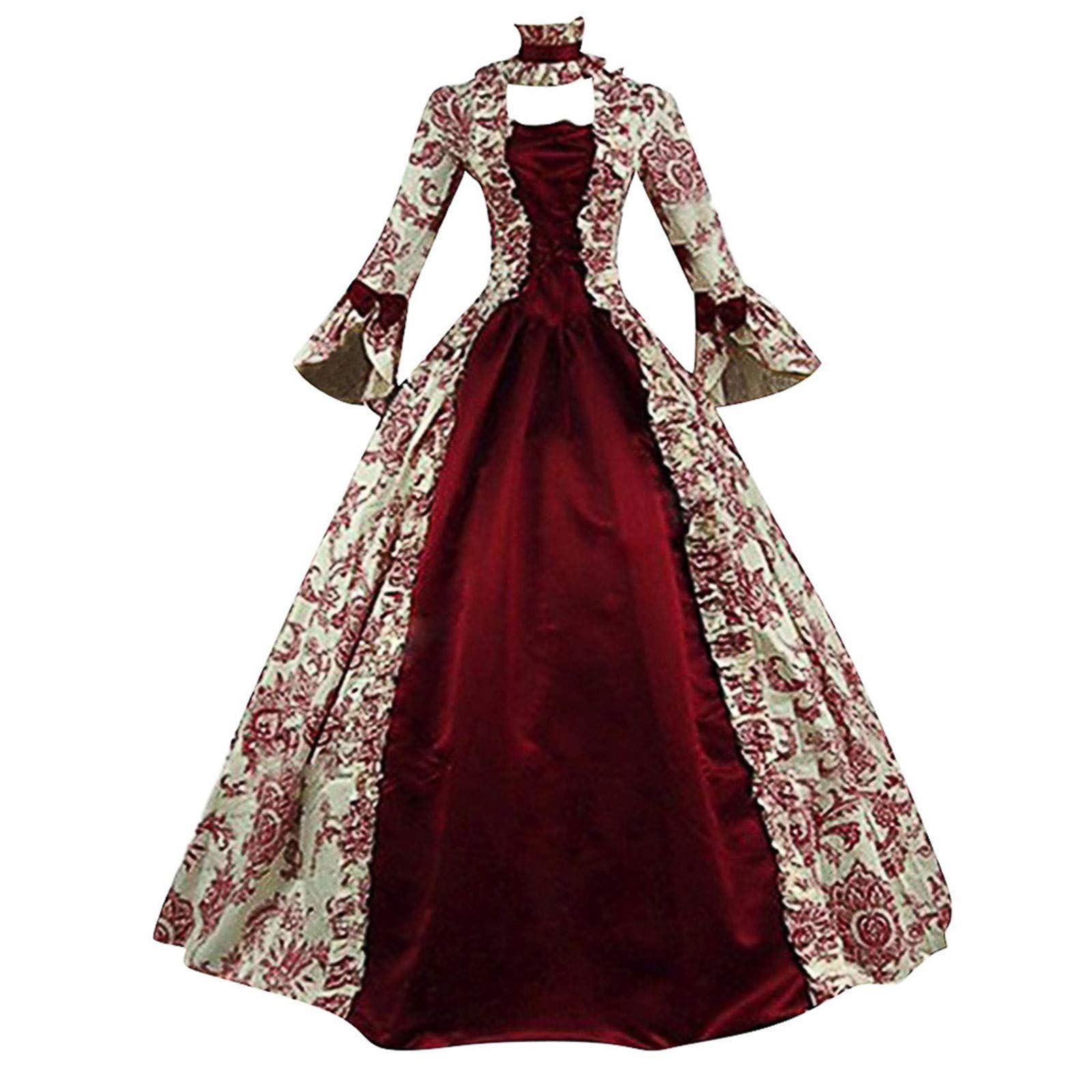 Renaissance Dress for Women - Plus Size Medieval Chemide Peasant Top Irish Retro Gown Gothic Dress | Perfect for Renaissance Faires, LARP Events & Historical Reenactments