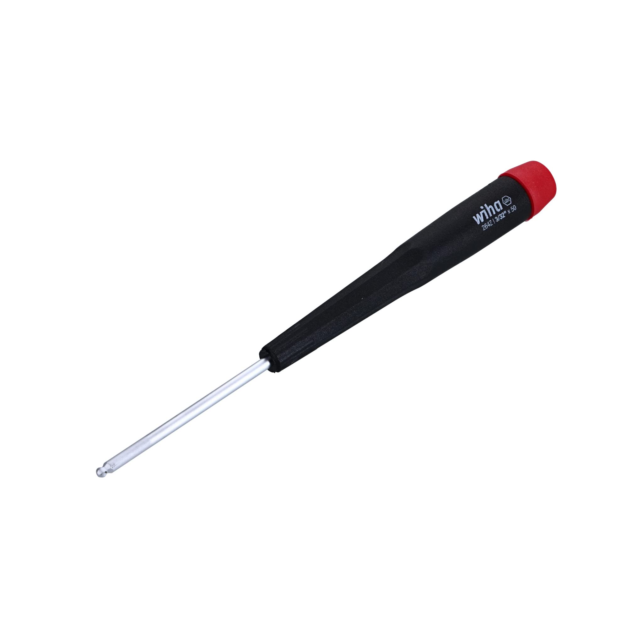 Wiha 26423 Precision Ball End Hex Screwdriver - 3/32 Inch for Electronics, Jewelry & Small Appliance Repair | Ergonomic Handle for Tight Spaces