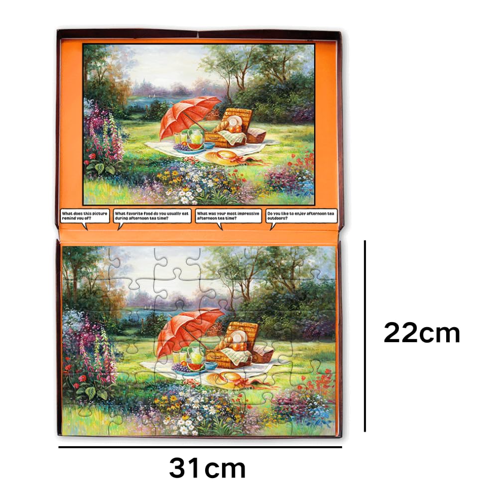 Dementia Puzzle for Alzheimer's Patients - 36 Large Piece Jigsaw Puzzle for Seniors with Memory Loss - Therapeutic Activity for Elderly Care & Afternoon Relaxation - Perfect for Nursing Homes, Adult Day Care & Home Use