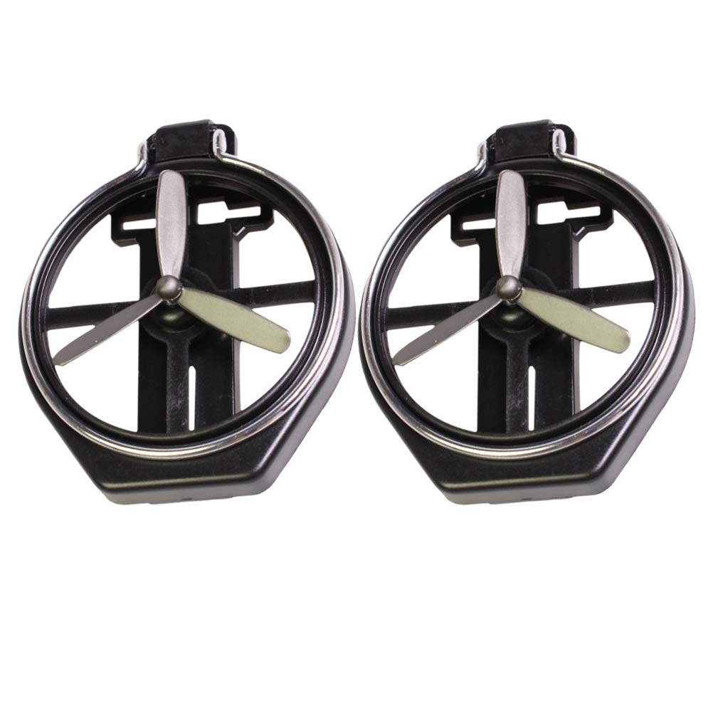 BESPORTBLE 2Pcs Car Folding Beverage Rack with Outlet Fan - Black Cup Holder & Summer Cooling Fan for Car, Perfect for Road Trips and Daily Commutes