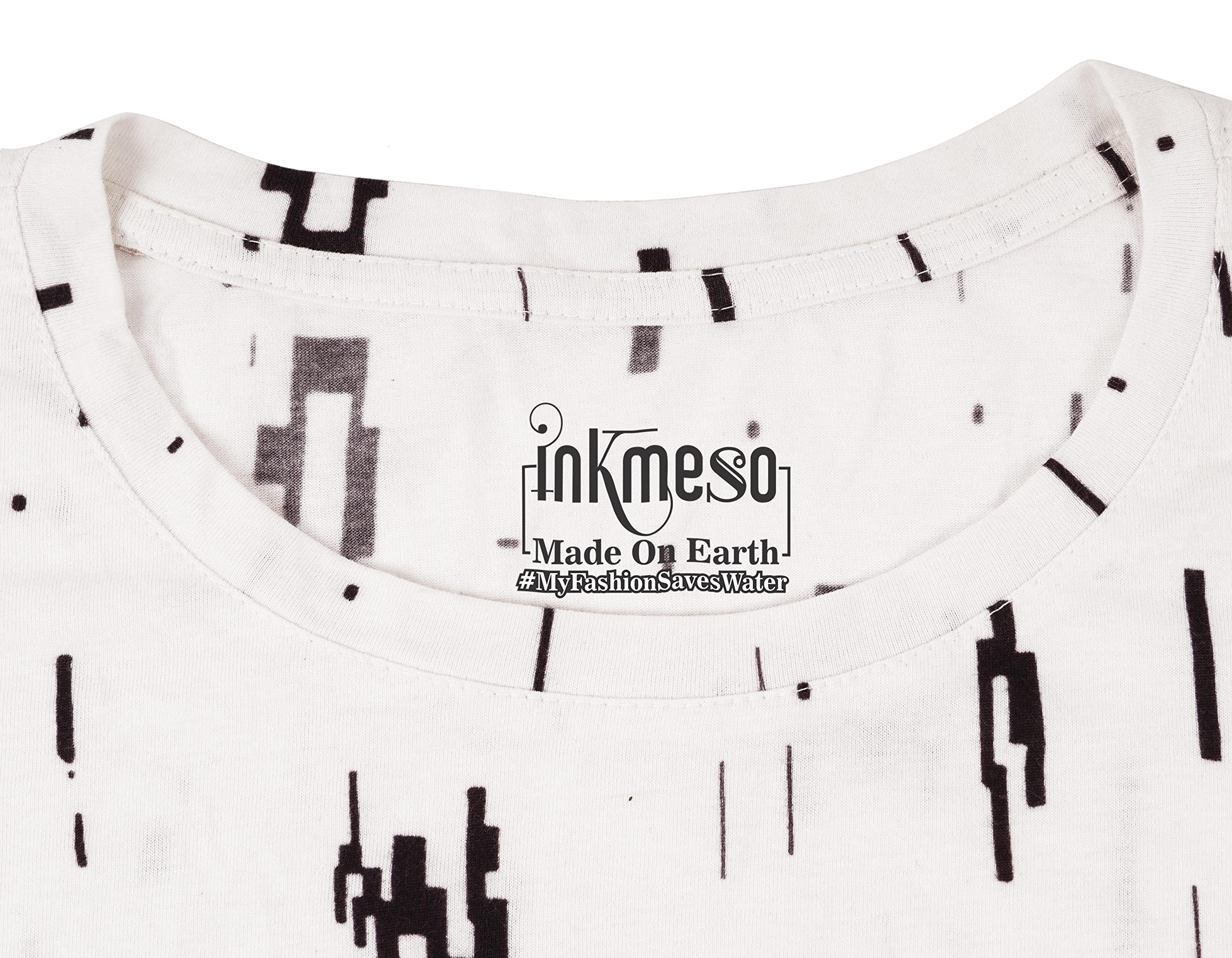 Inkmeso Men's Half Sleeve Loose Fit Printed Casual T-Shirt - Breathable Cotton Tee for Beach, Holiday & Summer Outfits