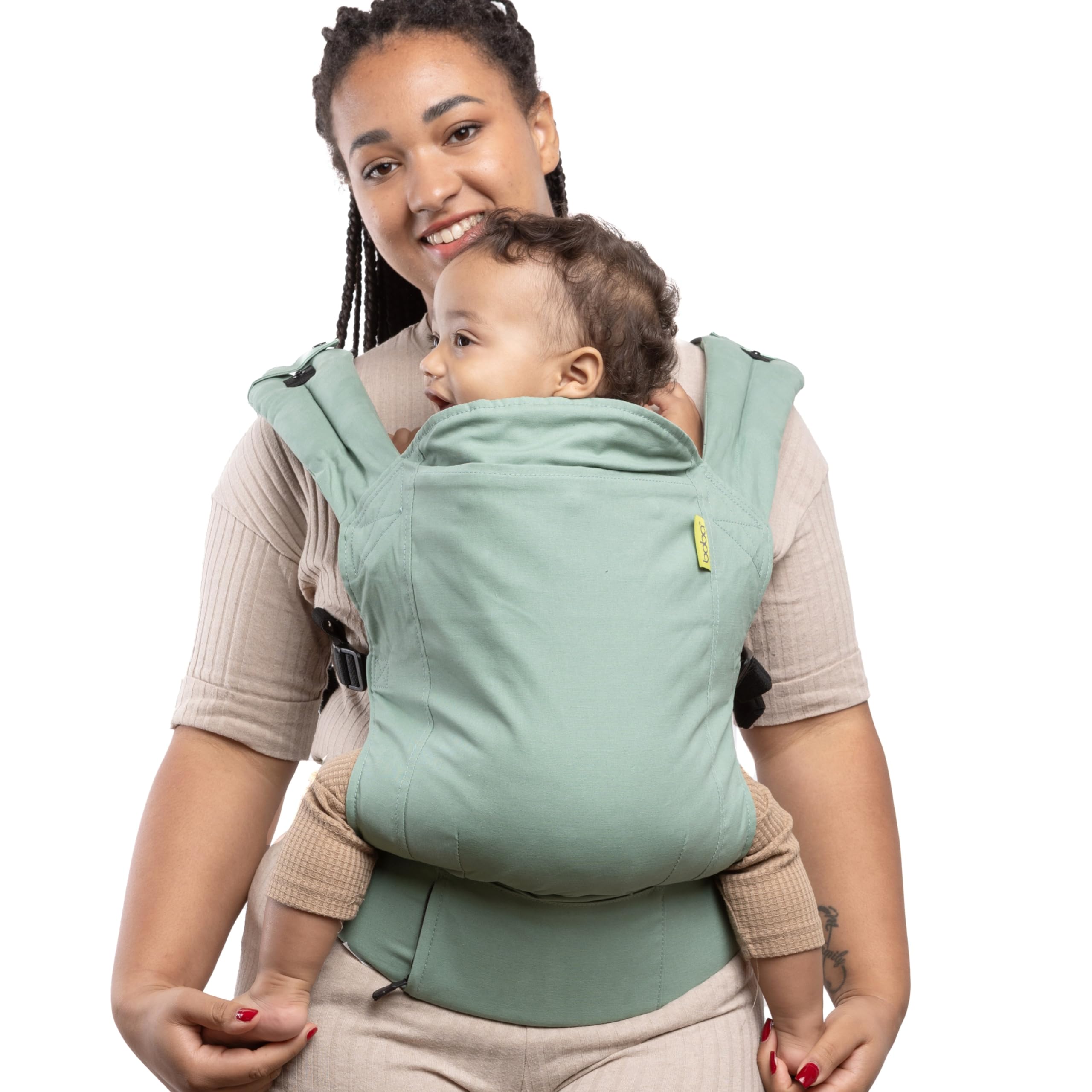 Boba Baby Carrier Classic - Ergonomic Front & Back Baby Carrier for Newborns to Toddlers (7-45 lbs) | Adjustable, Hands-Free Infant Sling | Perfect for Hiking, Shopping & Travel (Sage Green)