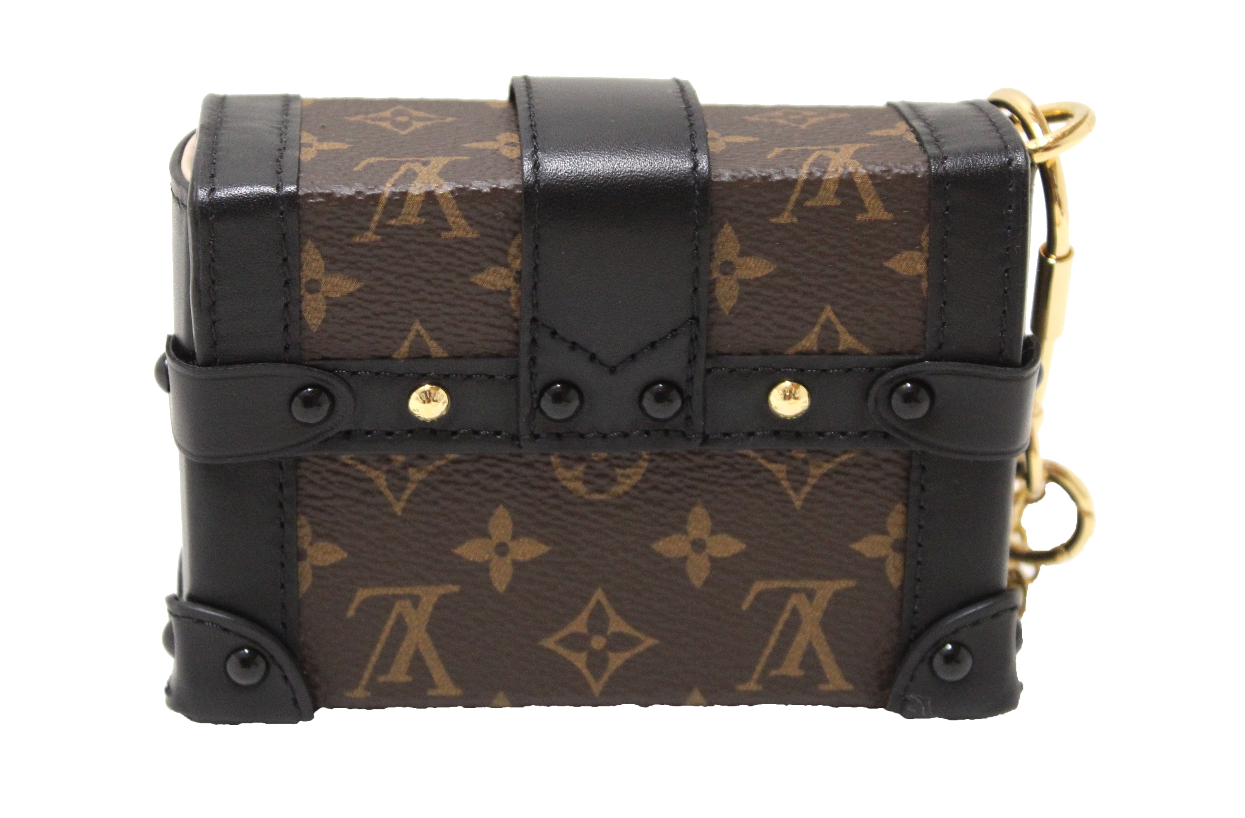 Authentic Louis Vuitton Classic Monogram Essential Trunk Handbag - Luxury Designer Crossbody Bag for Women, Perfect for Travel, Work & Everyday Use