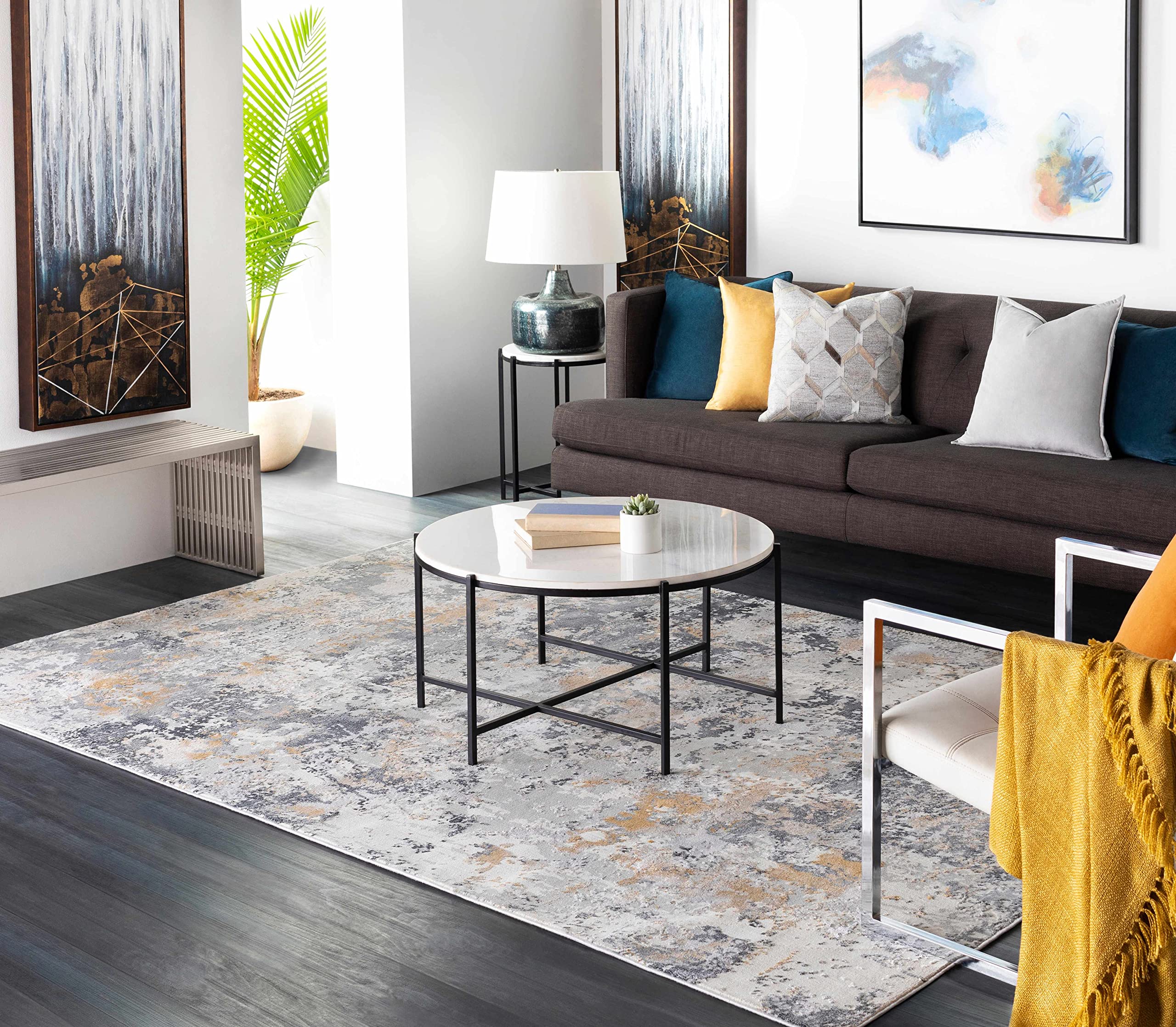 Hauteloom Lenzburg Modern Gray Area Rug 5'3
