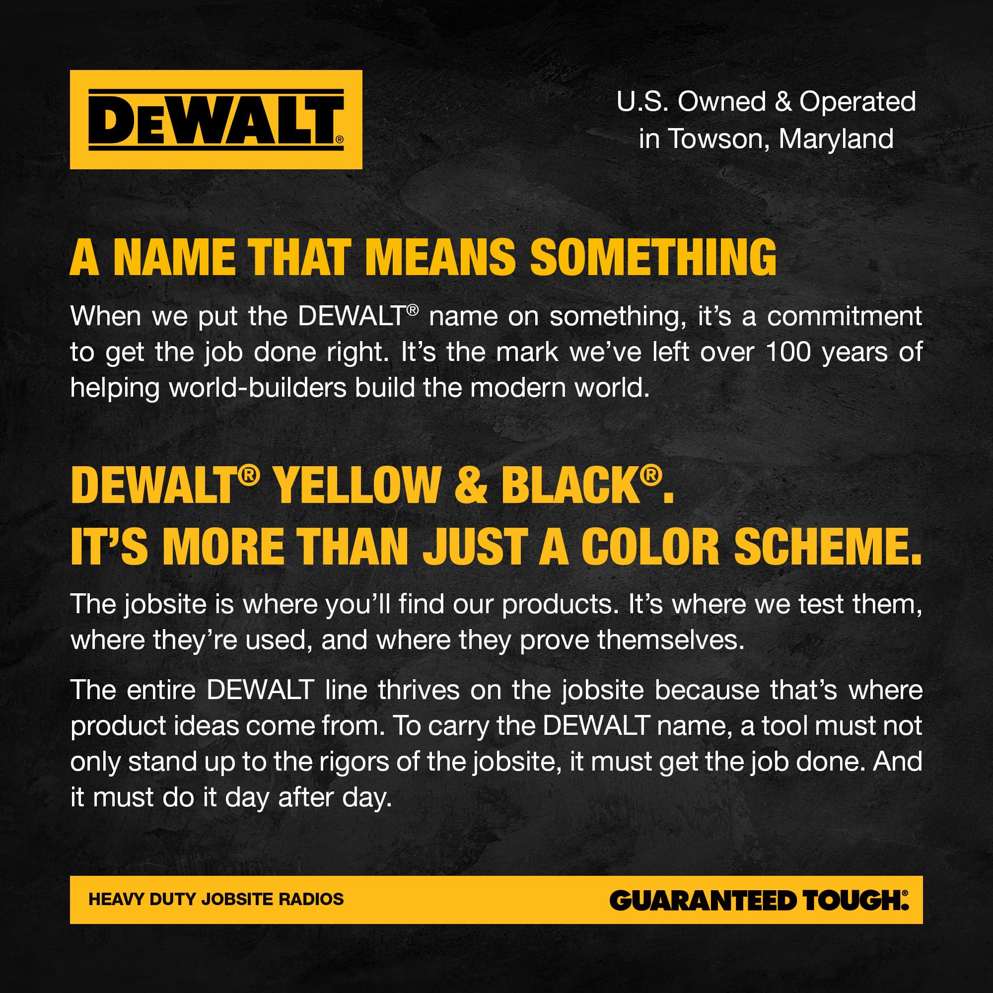 DEWALT DXFRS800 2 Watt Heavy Duty Walkie Talkies - Waterproof, Shock Resistant, Long Range & Rechargeable Two-Way Radio with VOX (6 Pack w/Gang Charger) - Ideal for Construction, Warehouse, Outdoor Adventures & Emergency Communication (DXFRS800-BCH6)