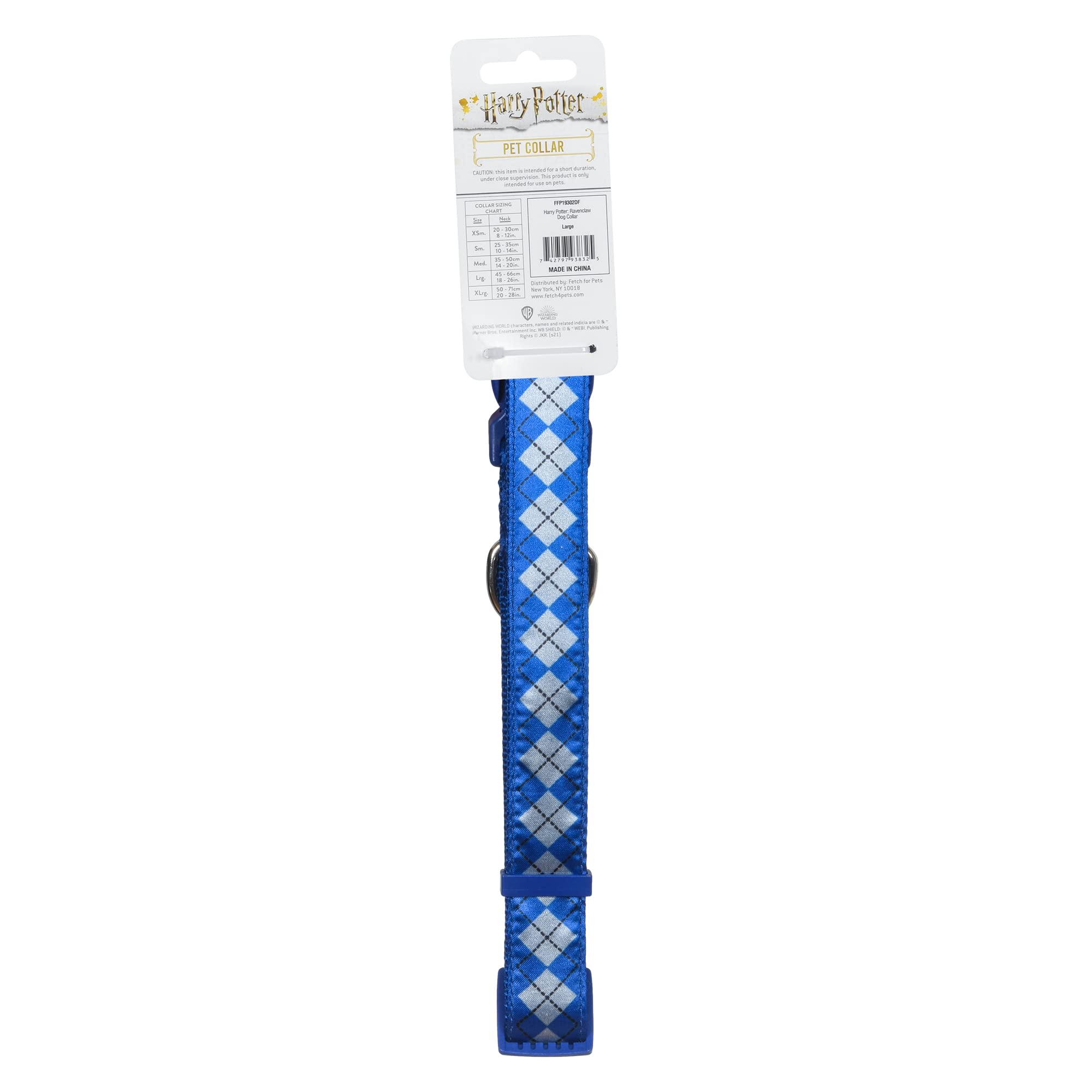 Harry Potter Ravenclaw Dog Collar for Small Dogs | Hogwarts House Pet Accessories | Blue & Bronze Adjustable Collar with House Crest | Perfect for Cosplay, Halloween & Potterhead Pet Lovers