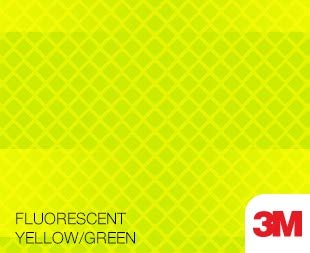 3M Fluorescent Yellow Green Reflective Safety Tape 2