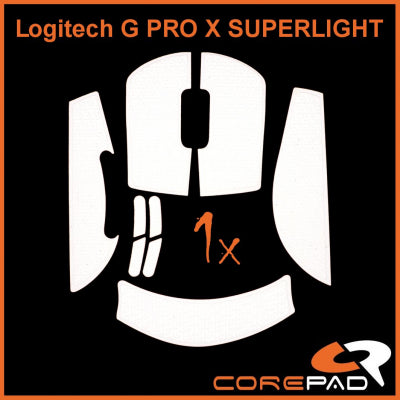 Corepad Soft Grips (Flat Edge) for Logitech G Pro X Superlight & Superlight 2 - Premium Mouse Grip for Gaming, Esports & Professional Use