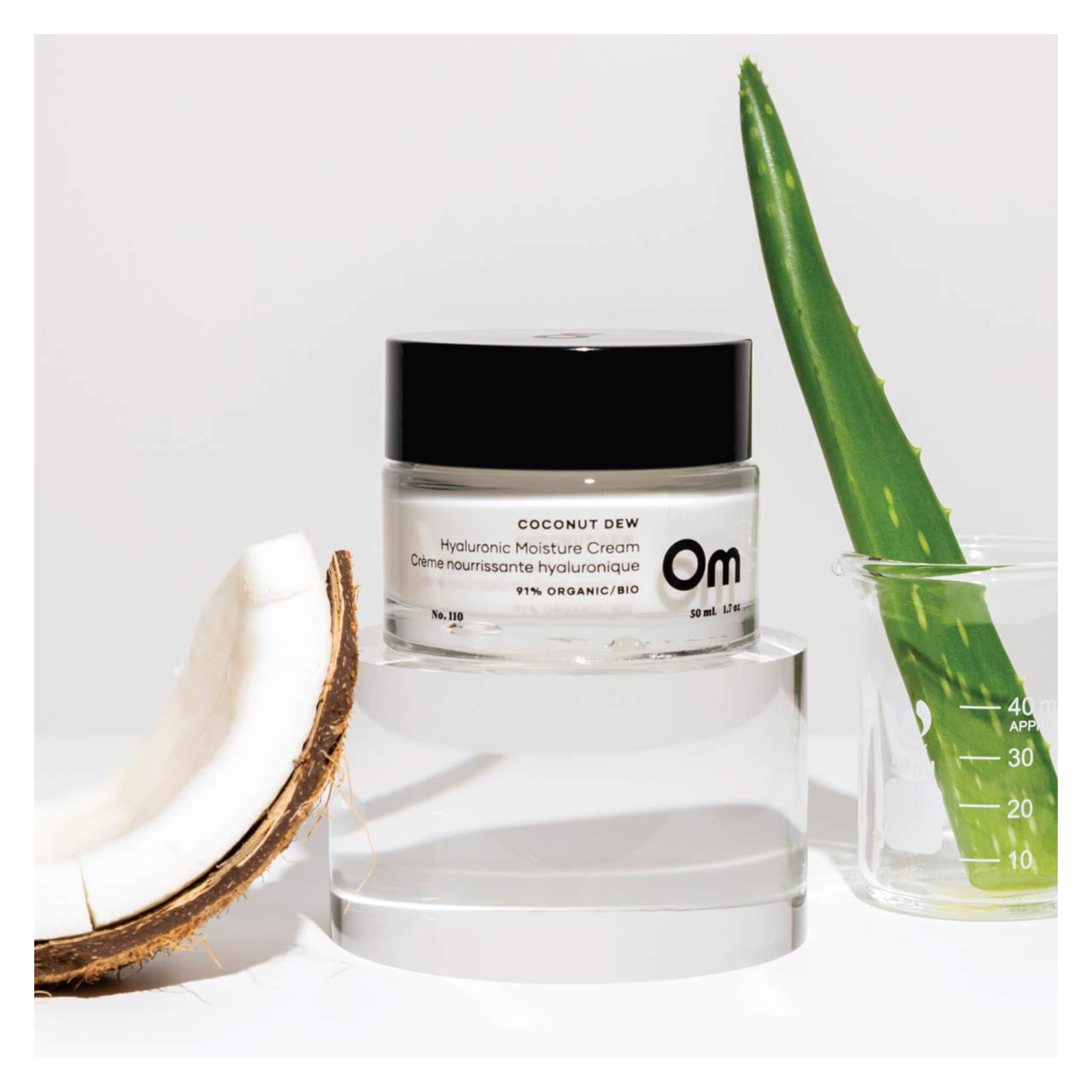 Hydrating Coconut Dew Hyaluronic Acid Moisture Cream for Face - Deep Hydration & Anti-Aging Skincare for Dry & Sensitive Skin | Day & Night Use