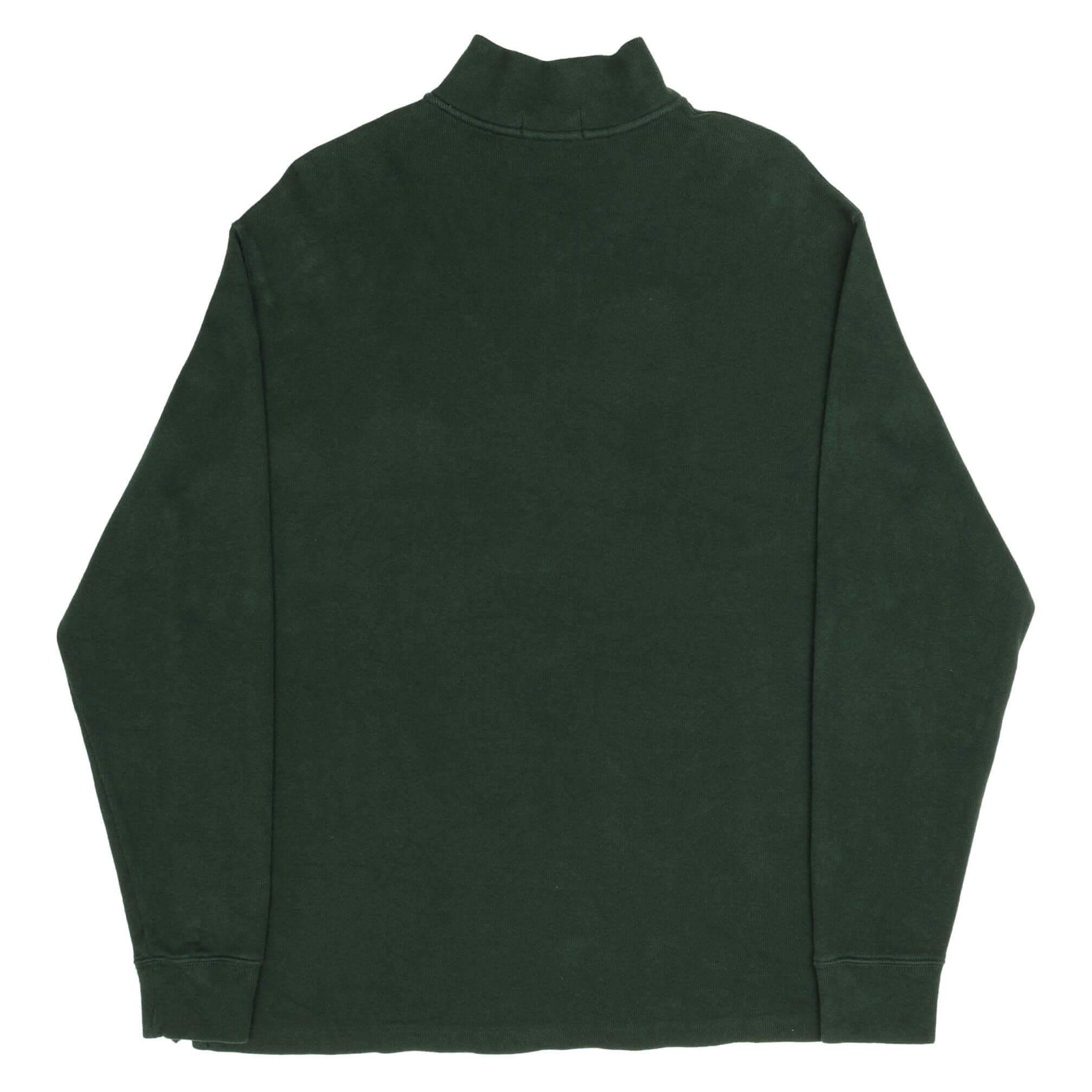 Ralph Lauren Men's Pine Green Quarter Zip Sweater - Large Tall Size, Comfortable Pullover for Casual Wear & Outdoor Activities