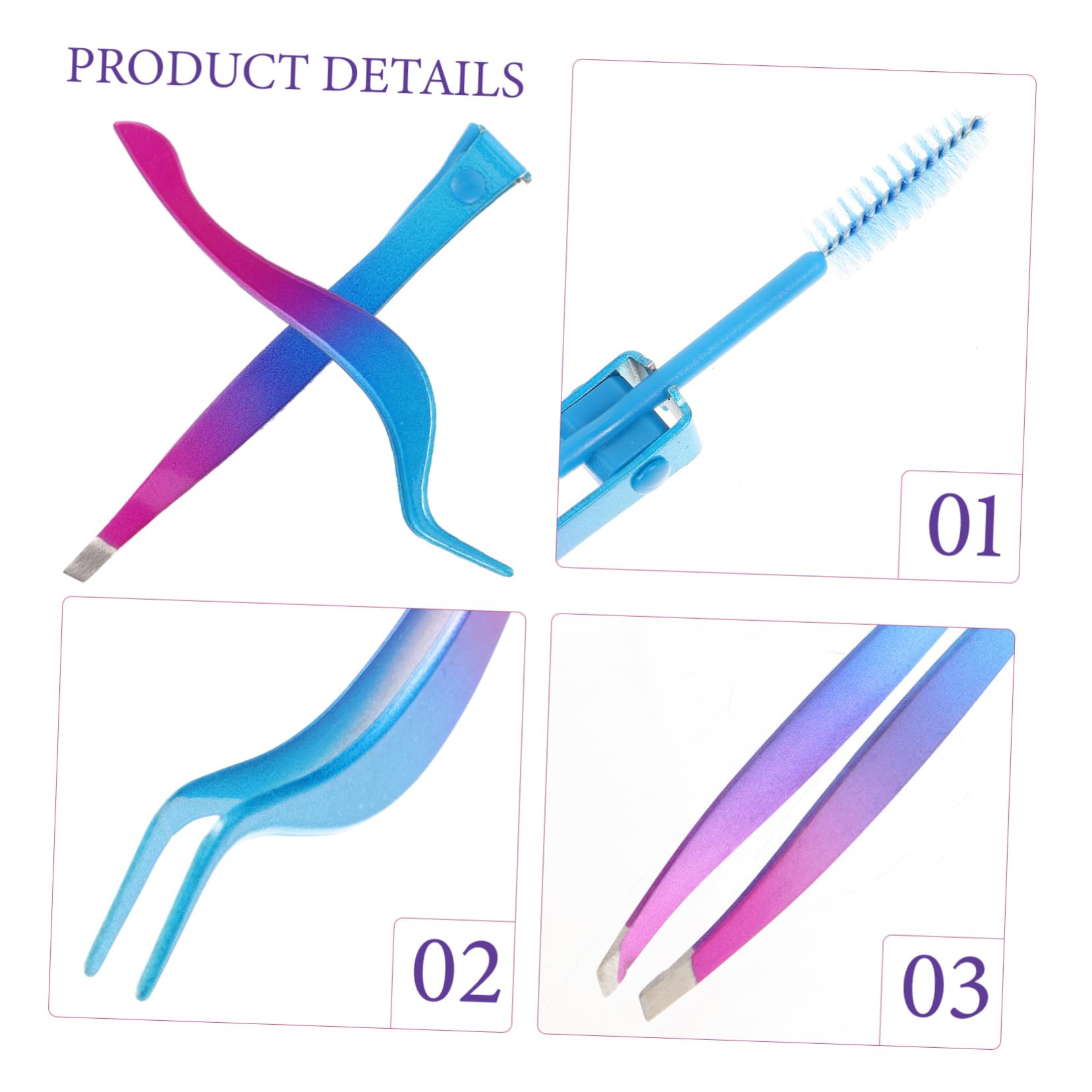 Premium Metal Fiber Grip Tweezers Set for Eyelash Extensions - Professional Lash Holder & Eyebrow Tweezers - Perfect for Salon, Home Use & Travel Makeup Kit