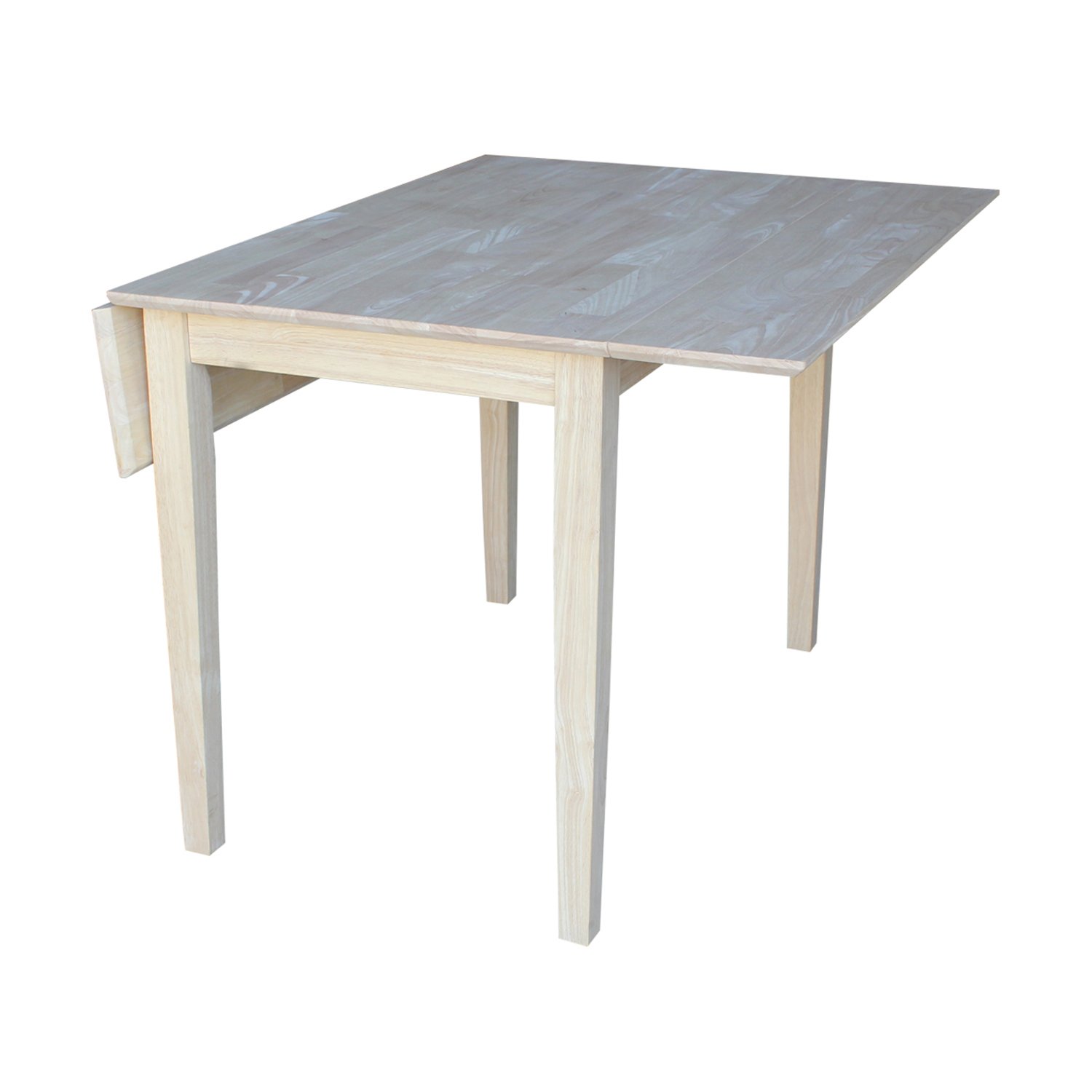 International Concepts Square Dual Drop Leaf Dining Table - 40 x 24 x 40 Inches - Expandable Space-Saving Table for Small Kitchens, Apartments & Dining Rooms