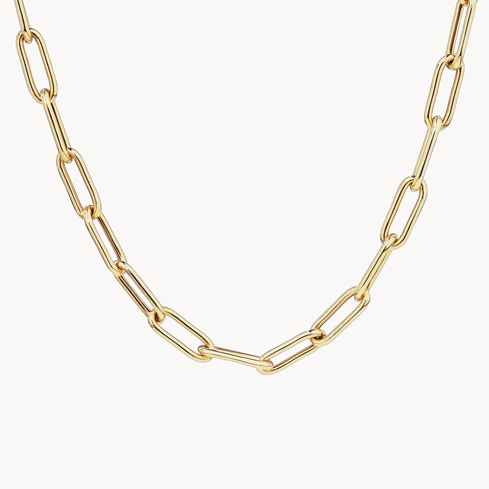 Stylish Gold Boyfriend Paperclip Chain Necklace - Perfect for Everyday Wear, Layering & Gift Giving