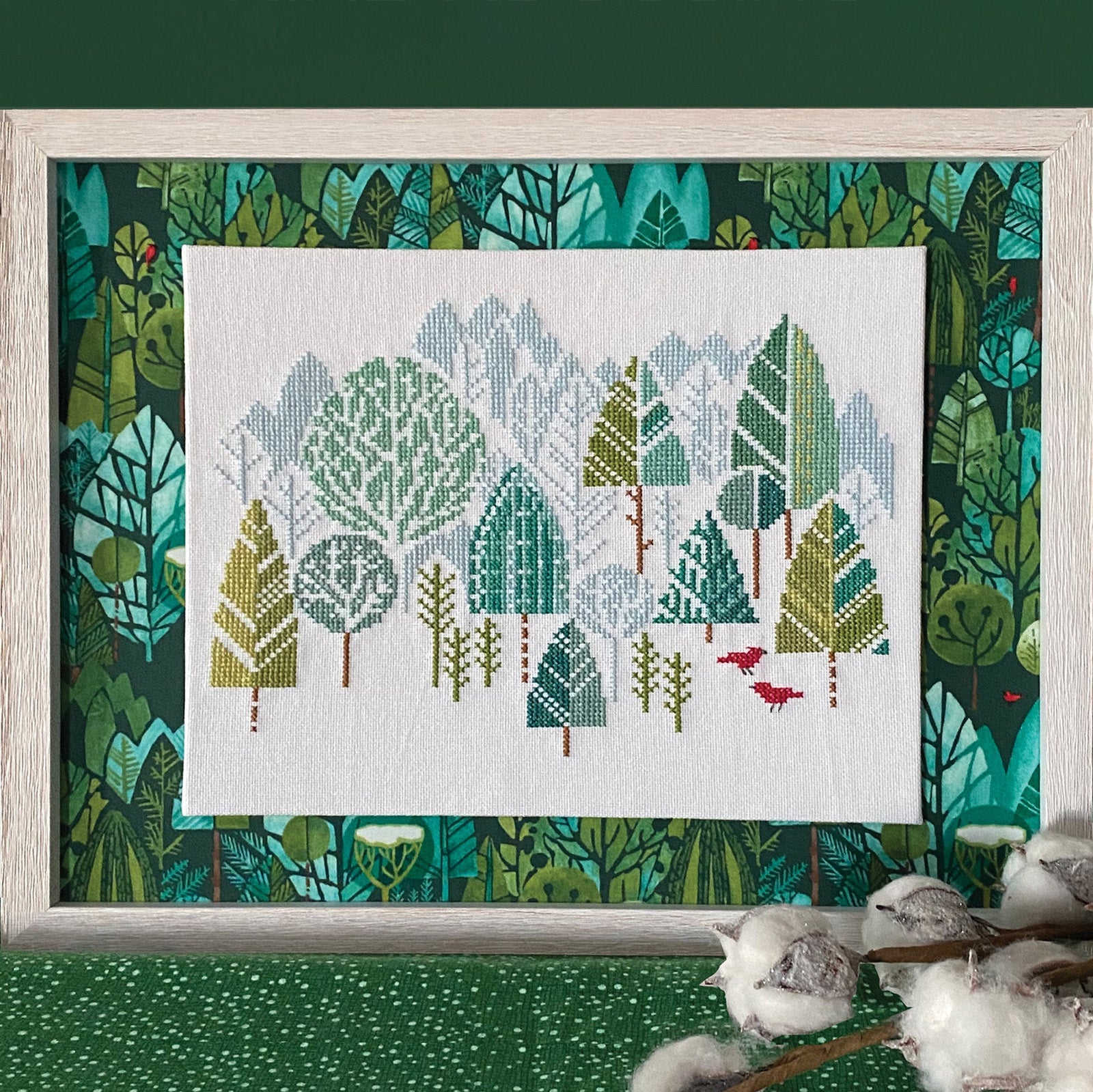 Pine Crossing Cross Stitch Pattern Kit - DIY Embroidery Design for Beginners & Experts - Perfect for Home Decor, Gifts & Craft Projects