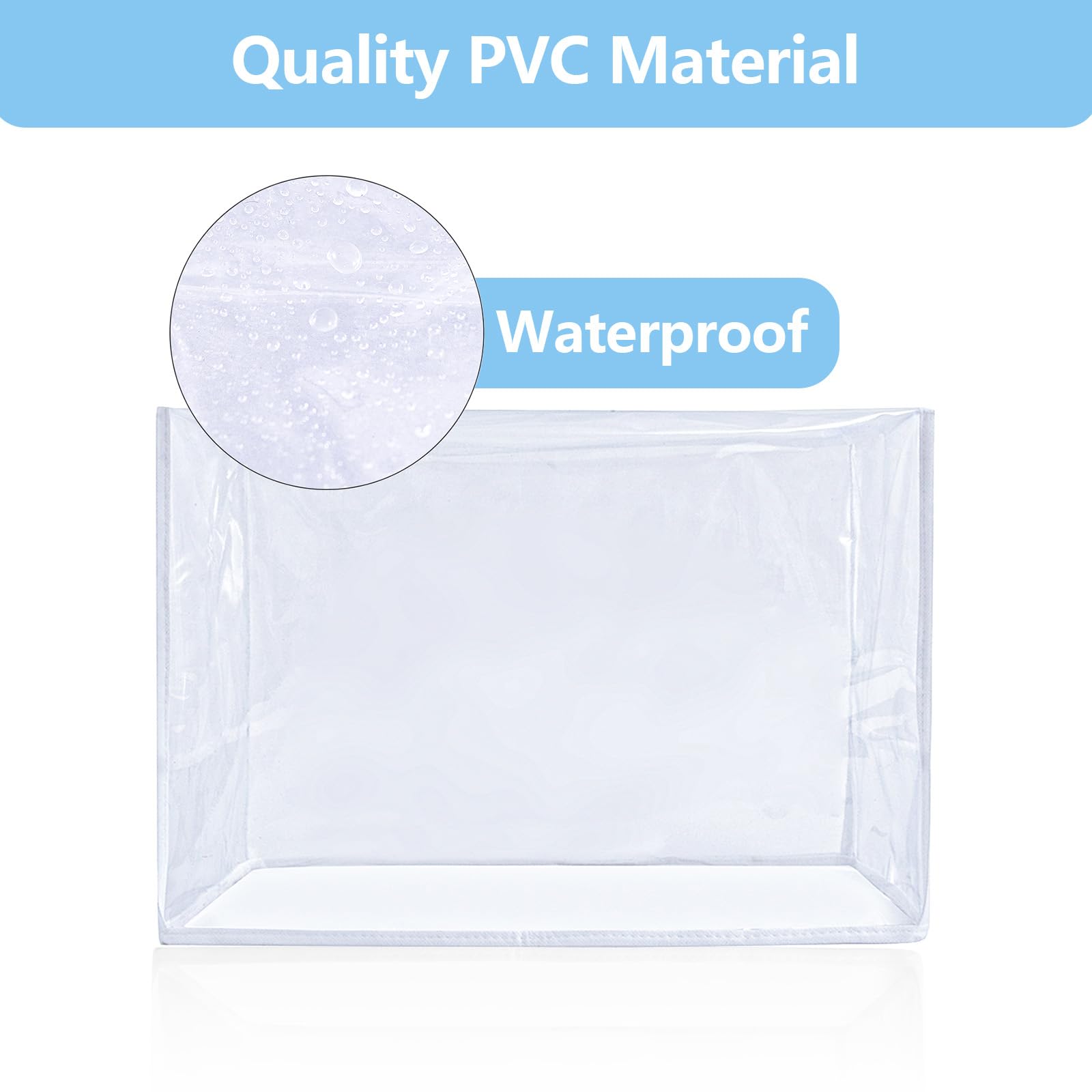 Universal Sewing Machine Dust Cover with Clear Plastic & Pockets - Waterproof, Dustproof Protective Quilted Carrying Case for Singer, Brother & Most Standard Machines - Perfect for Home Studios, Craft Rooms & Sewing Classes