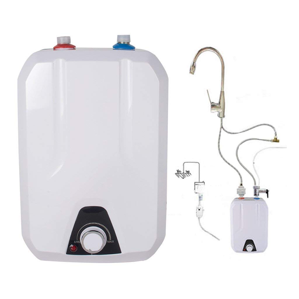 8L 1500W Instant Electric Tankless Water Heater, 110V Under Sink Small Water Heater for Kitchen Bathroom - Fast Heating, Energy Saving - Perfect for Apartments, RVs & Holiday Gifts (USA Stock)