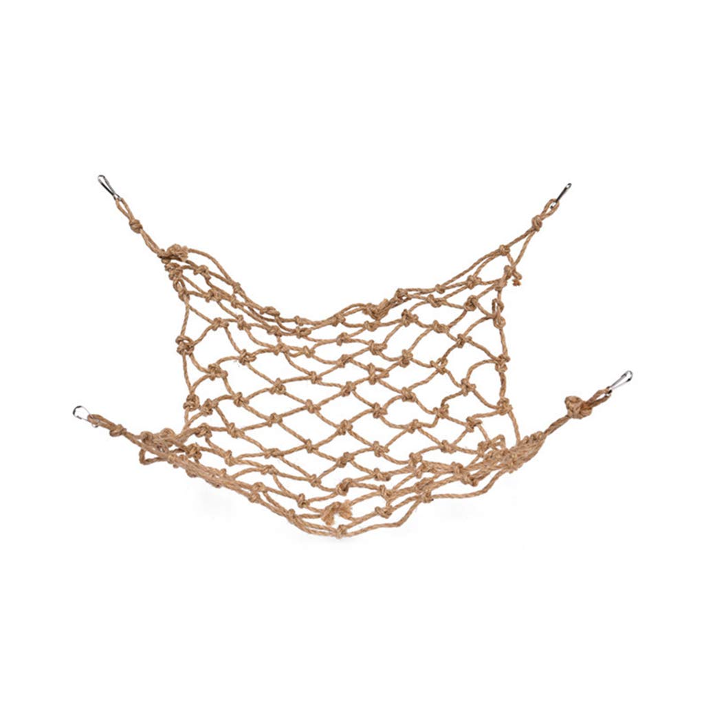 Luosh Parrot Climbing Net Toy - Bird Rope Hammock with Hanging Hook for Chewing, Biting & Play - Perfect for Cage Enrichment & Exercise