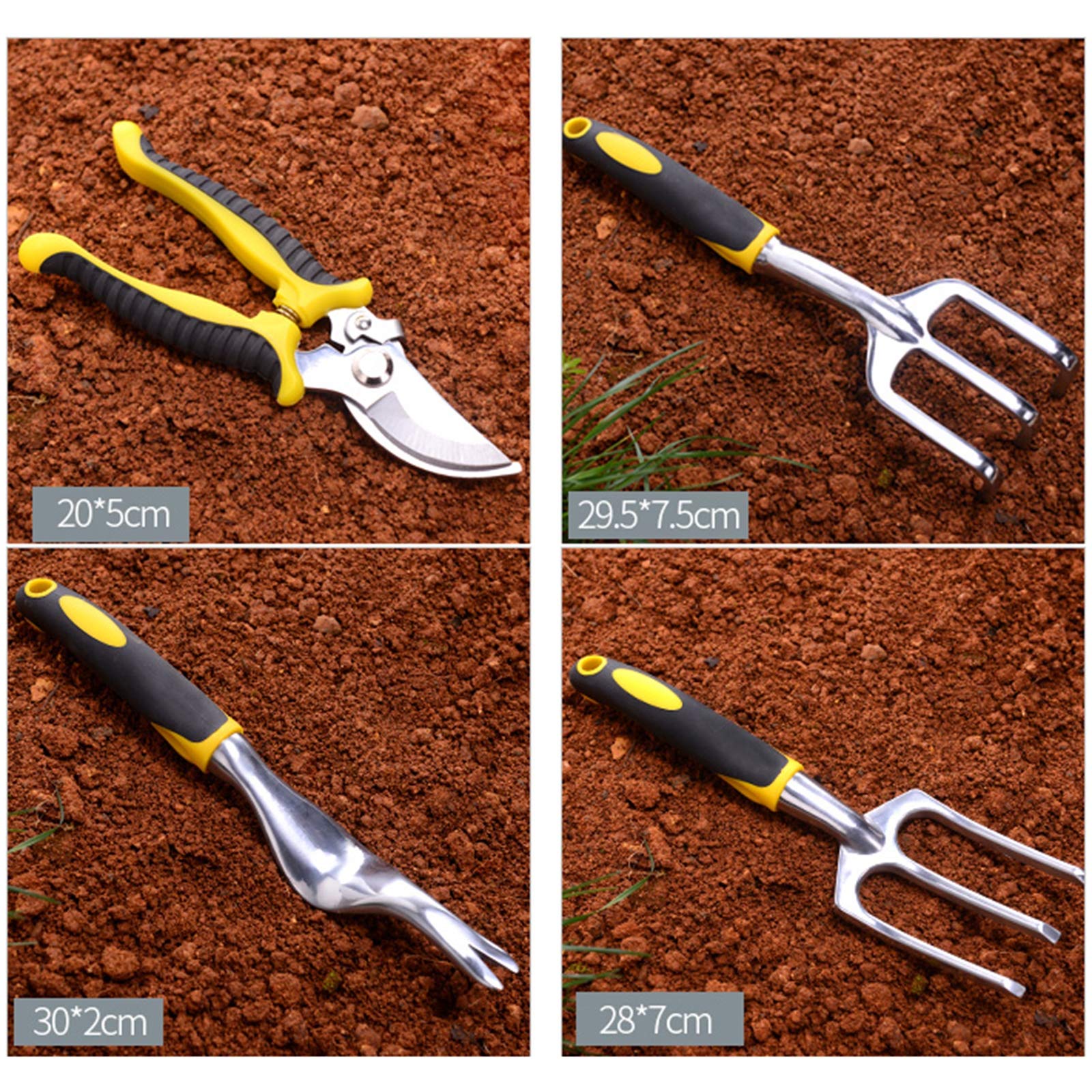 5-Piece Gardening Tool Set with Scoop, Rake, Hand Shovel & Transplanting Tools - Durable Garden Supplies for Planting, Weeding & Landscaping | Perfect for Home Gardeners & Professional Landscapers