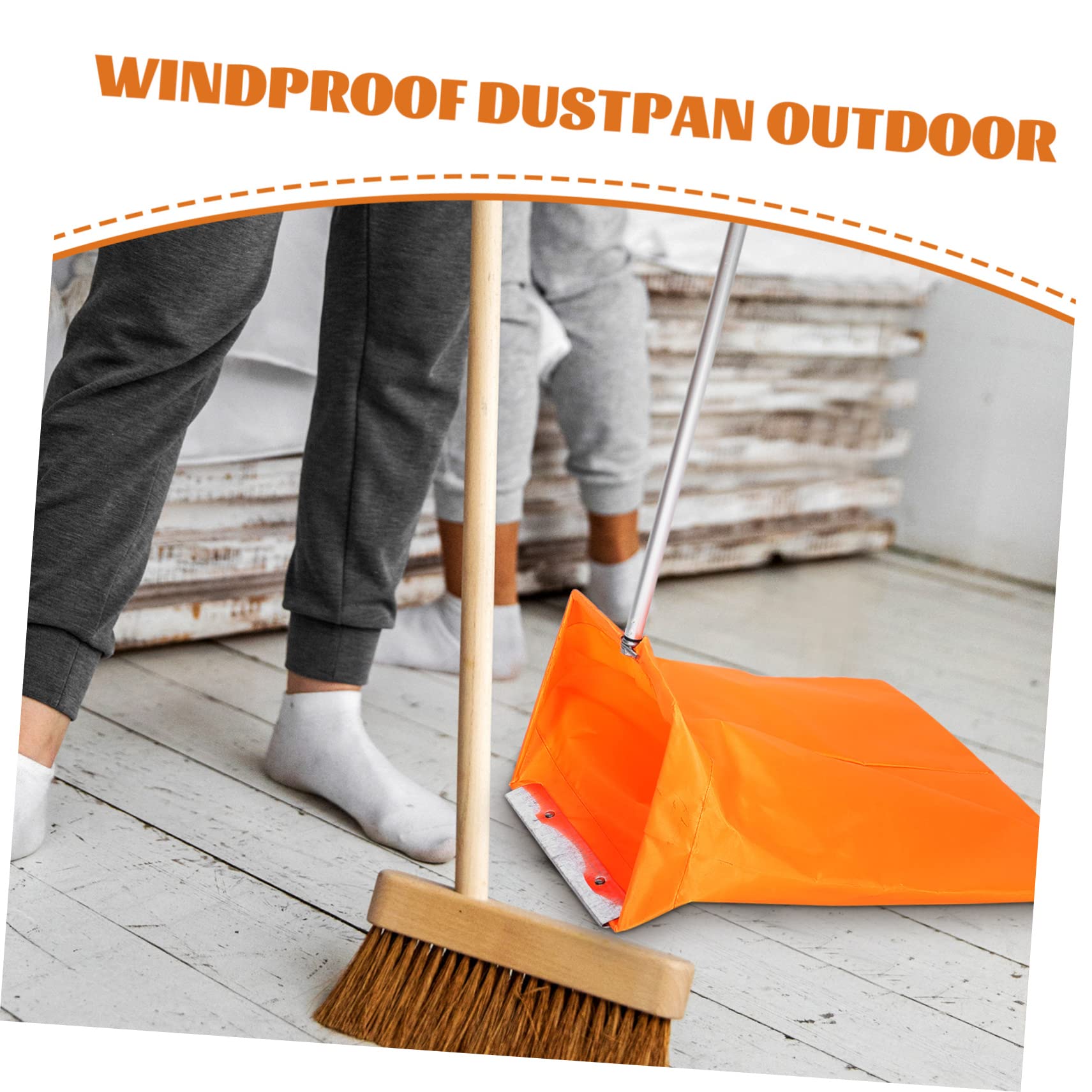 Reusable Grabber Garbage Dustpan - Heavy Duty Outdoor Cleaning Tool with Iron Clamp for Trash Pickup, Sanitation & Yard Work | Perfect for Park Cleanups, Beach Trash Collection & Home Maintenance