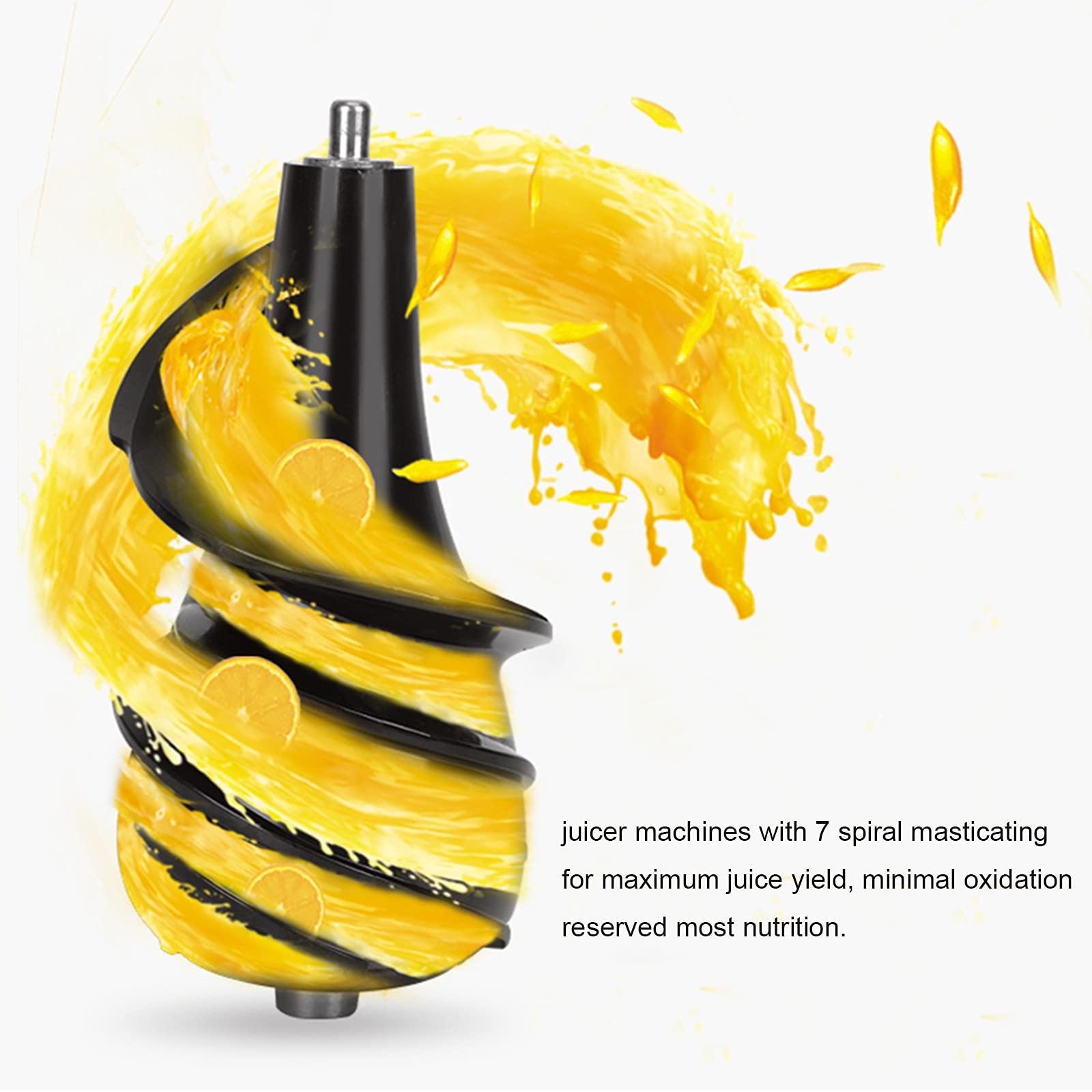 Premium Slow Masticating Juicer - Cold Press Extractor for Fruits & Vegetables with 80mm Wide Chute - Perfect for Healthy Juicing at Home, Gym, or Office