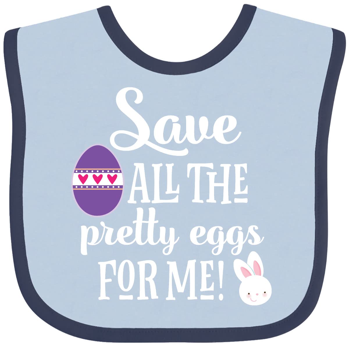 Inktastic Easter Egg Hunt Girls Pretty Baby Bib - Soft & Absorbent for Infants & Toddlers - Perfect for Easter Celebrations, Baby Showers & Daily Feeding