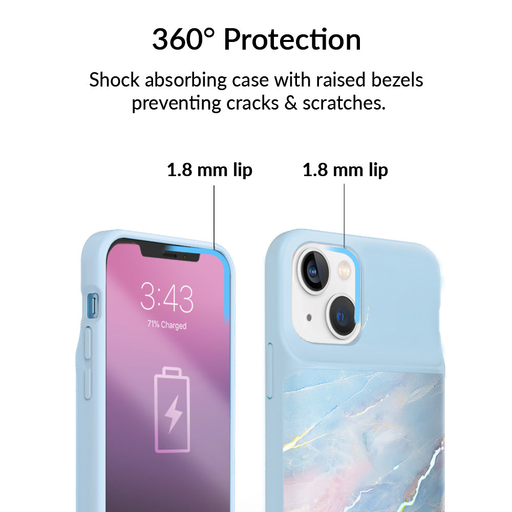 Holo Moonstone iPhone Charging Case - 5000mAh Portable Power Bank with Wireless Charging | Perfect for Travel, Work & Outdoor Adventures