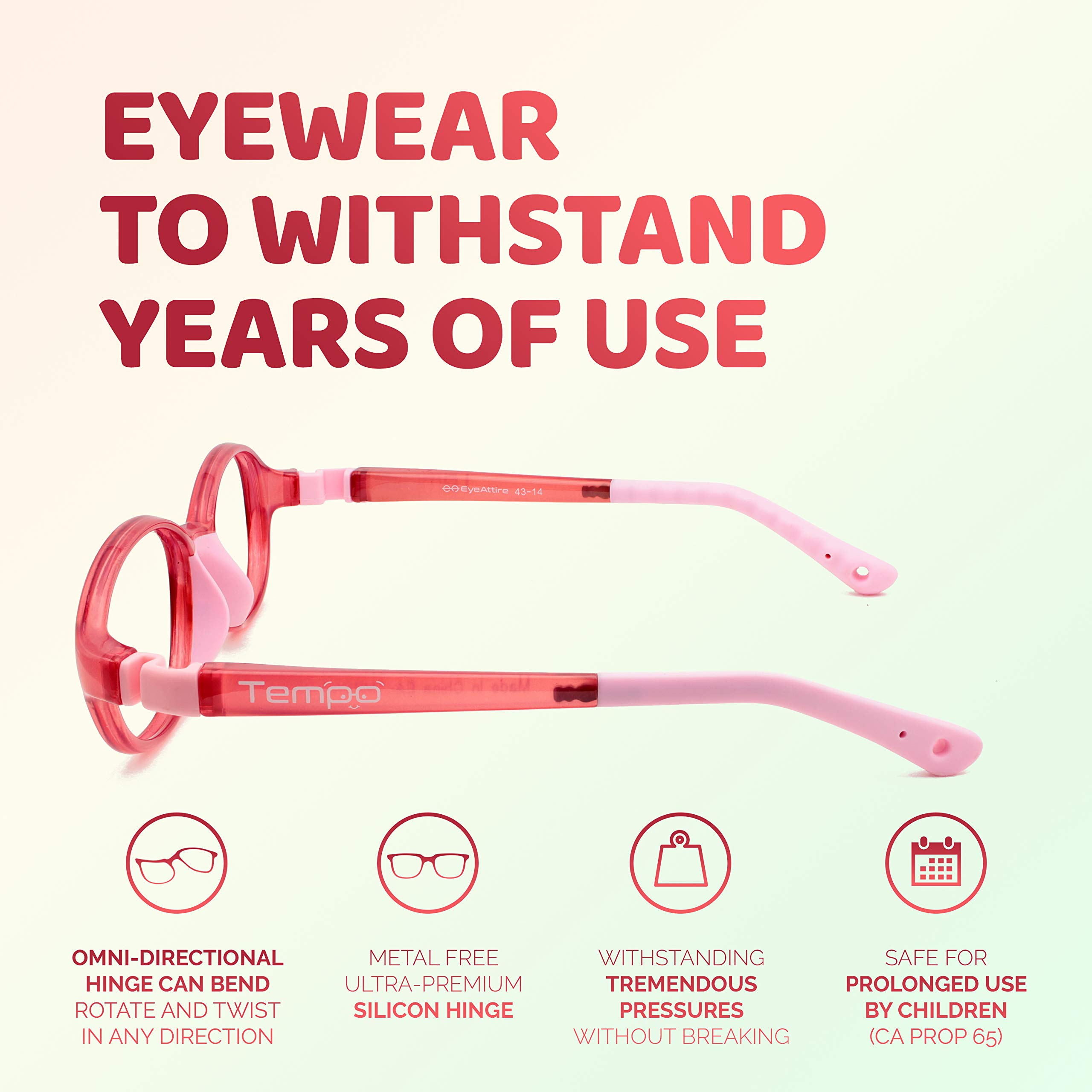 Unbreakable Kids Glasses - Flexible & Durable Children's Eyewear for Active Lifestyles - Perfect for School, Sports, and Everyday Wear - Model 3005