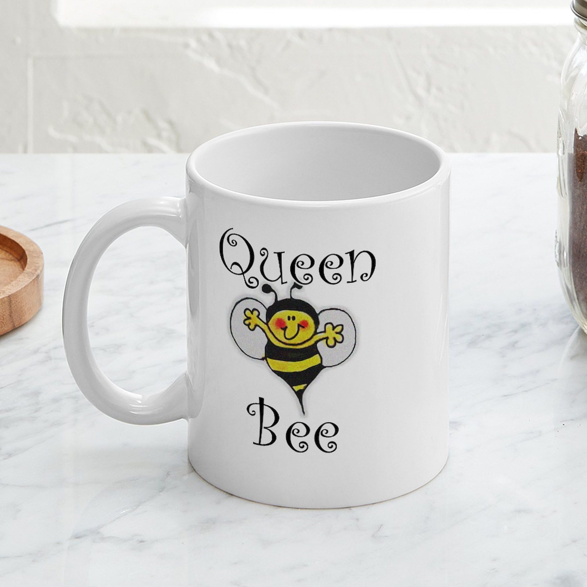 Queen Bee Ceramic Coffee Mug 11 oz (325 ml) - Funny & Unique Gift for Women, Office Workers, Tea & Coffee Lovers - Perfect for Home, Office & Gifts