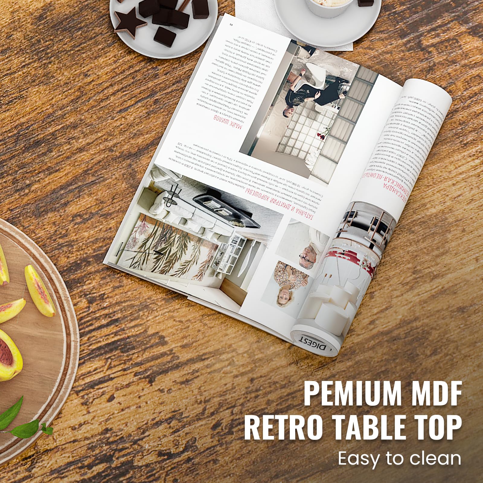 Modern 3-Piece Coffee Table Set with Side Tables - Rustic Brown Living Room Furniture for Small Spaces, Office & Apartments - Easy Assembly Home Decor for Cozy Gatherings & Entertainment Areas