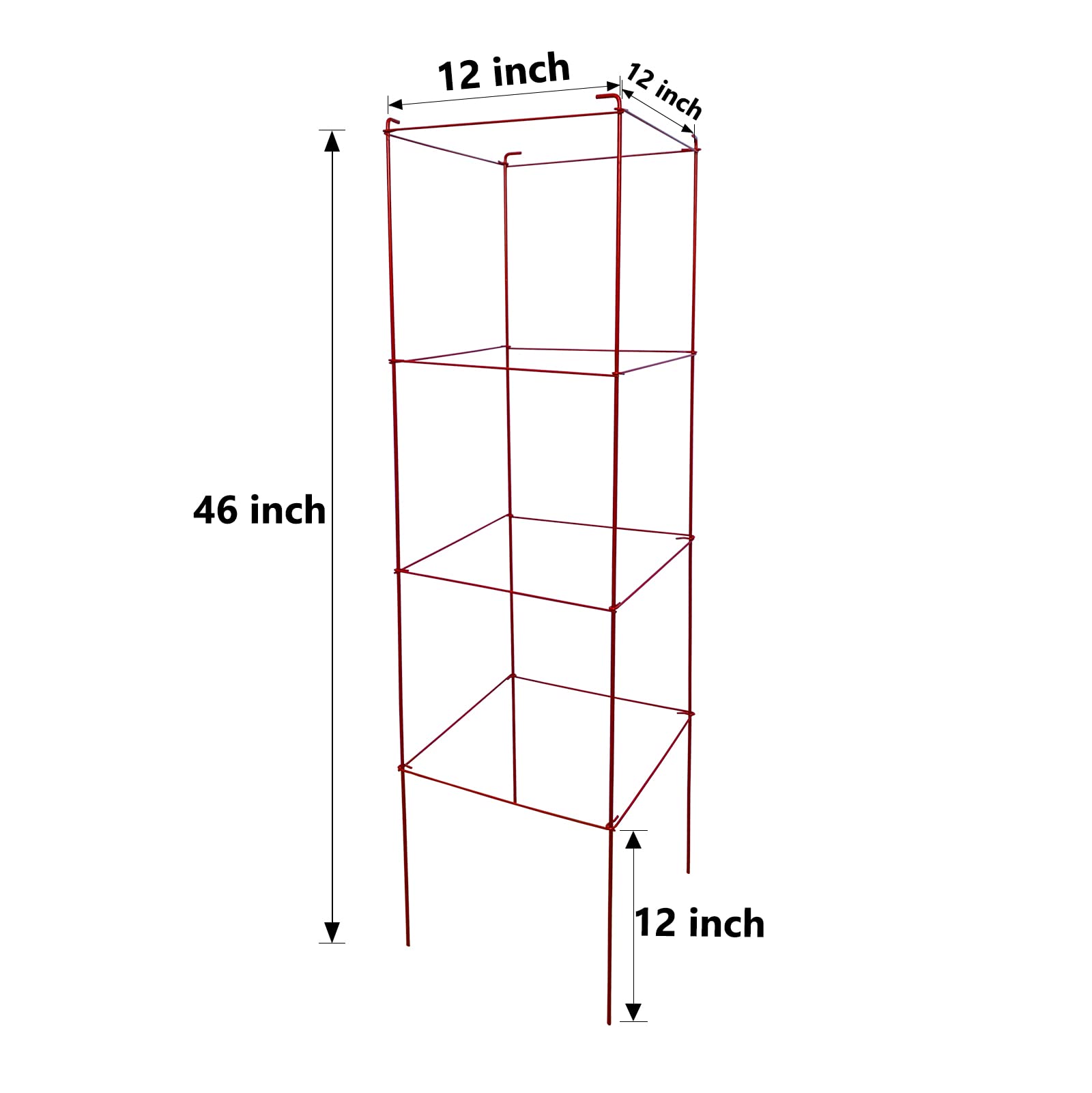 Heavy Duty Tomato Cages Plant Stand with 164 Feet Twist Ties - Sturdy Garden Plant Supports for Tomatoes, Cucumbers & Climbing Vegetables | Perfect for Home Gardening, Backyard Farms & Greenhouse Use