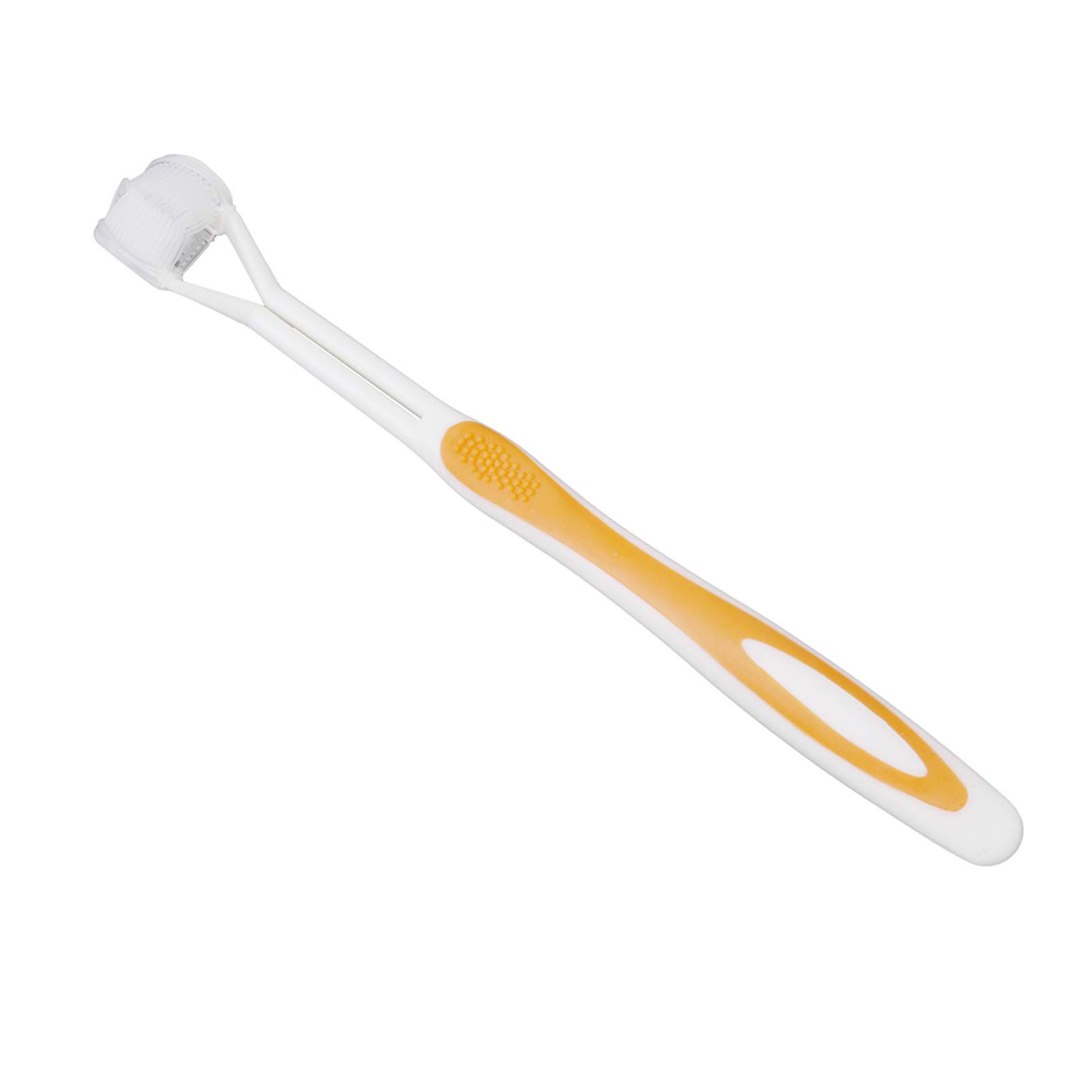 Multicolor Three-Sided Toothbrush Set - Travel Toothbrushes for Adults & Kids (Yellow) | Perfect for Family Trips, Camping & Daily Oral Care
