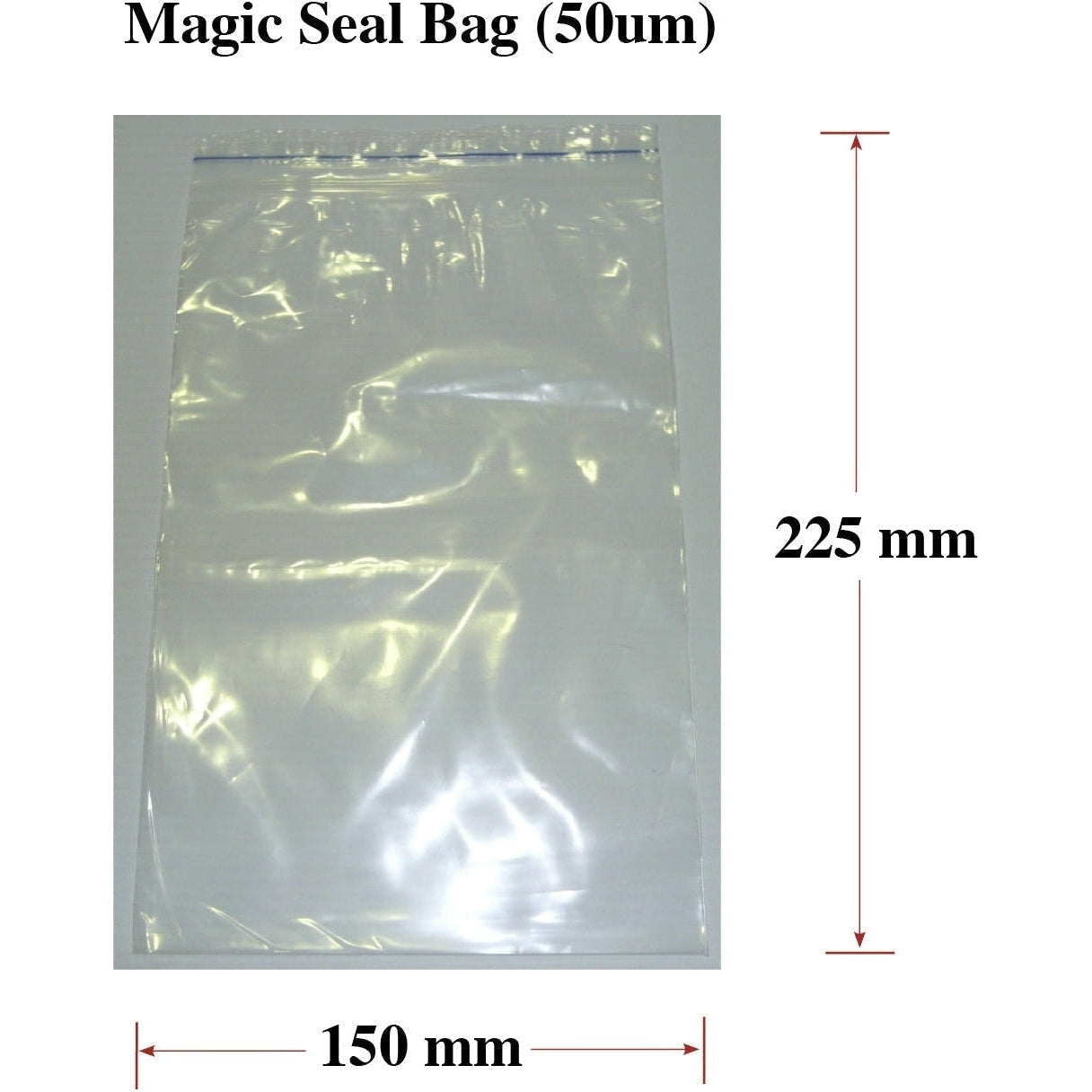6 x 9 Inches Magic Seal Plastic Bags - 1000 Pack (1000 Bags per Carton) for Food Storage, Jewelry Packaging & Small Parts Organization