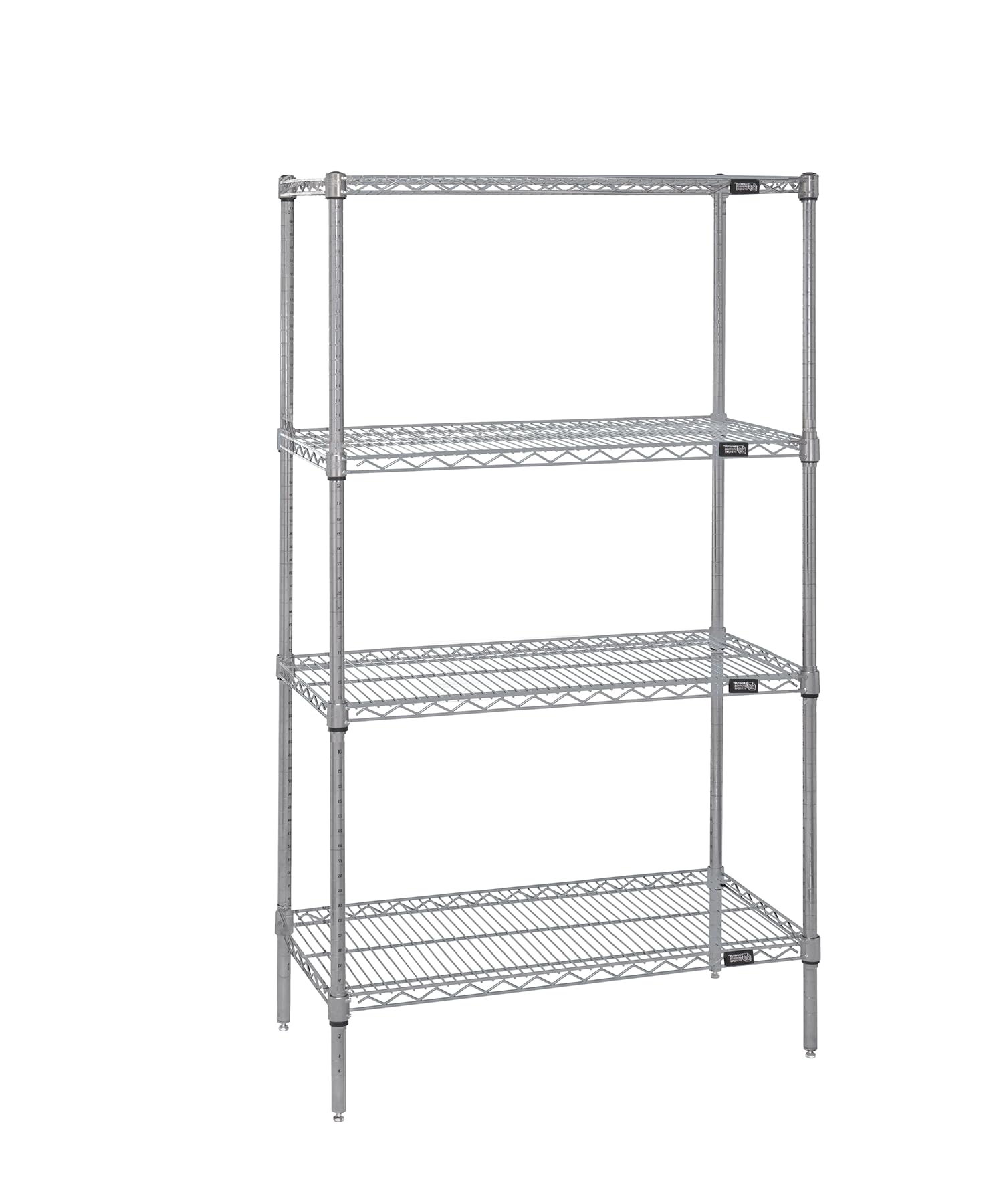 Quantum Storage Systems WR54-3660S 4-Tier Stainless Steel Wire Shelving Unit - 54