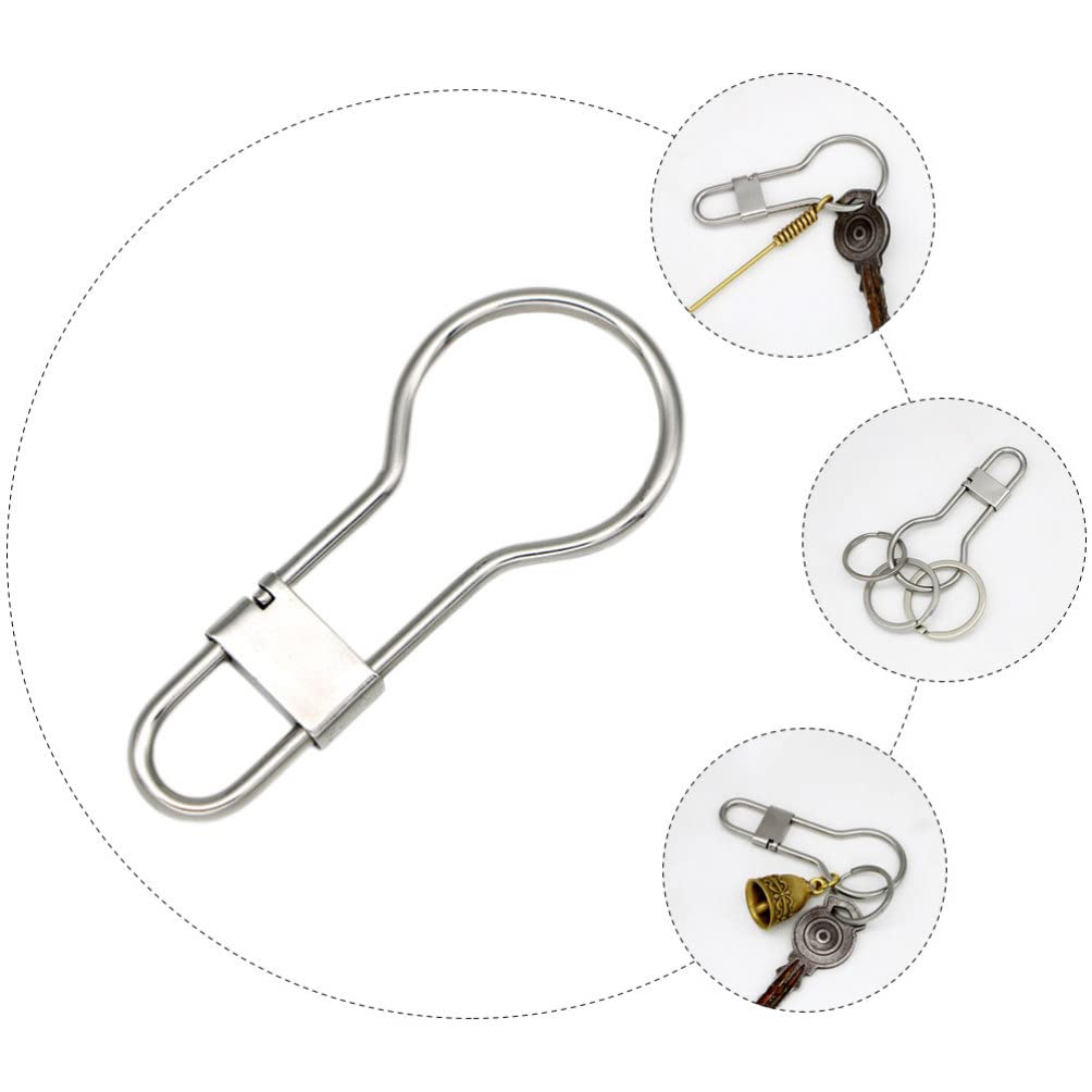 Stainless Steel Keychain Key Ring - Creative DIY Key Holder for Bags, Waist & Decor - Durable Portable Key Buckle Pendant for Everyday Use, Gifts & Travel Accessories
